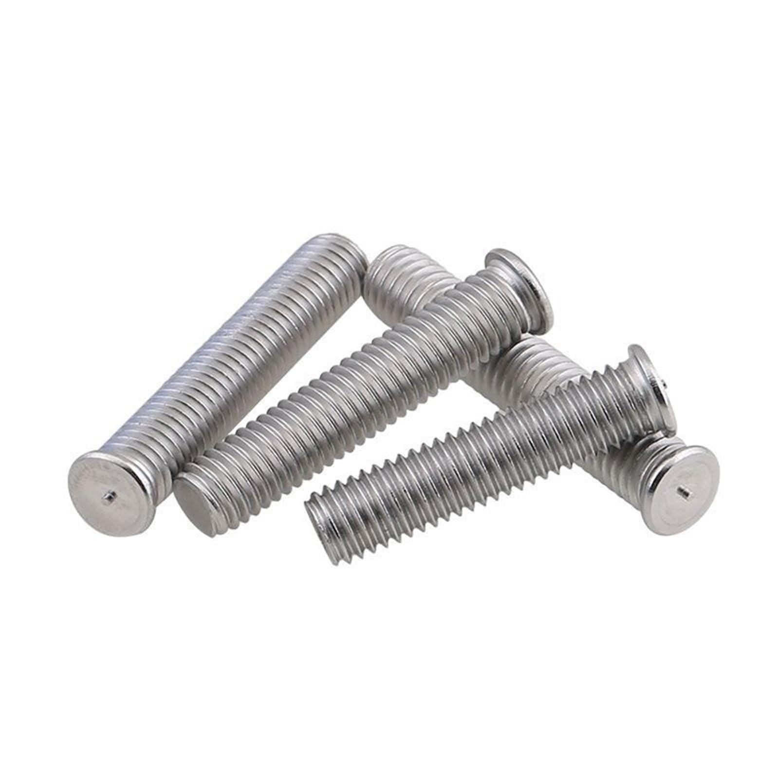 100-1000 piezas de espárragos soldadura M3 M4 M5 M6 for por descarga condensadores, tornillos acero inoxidable, clavos(Silver-500Pcs,12MM_M6)