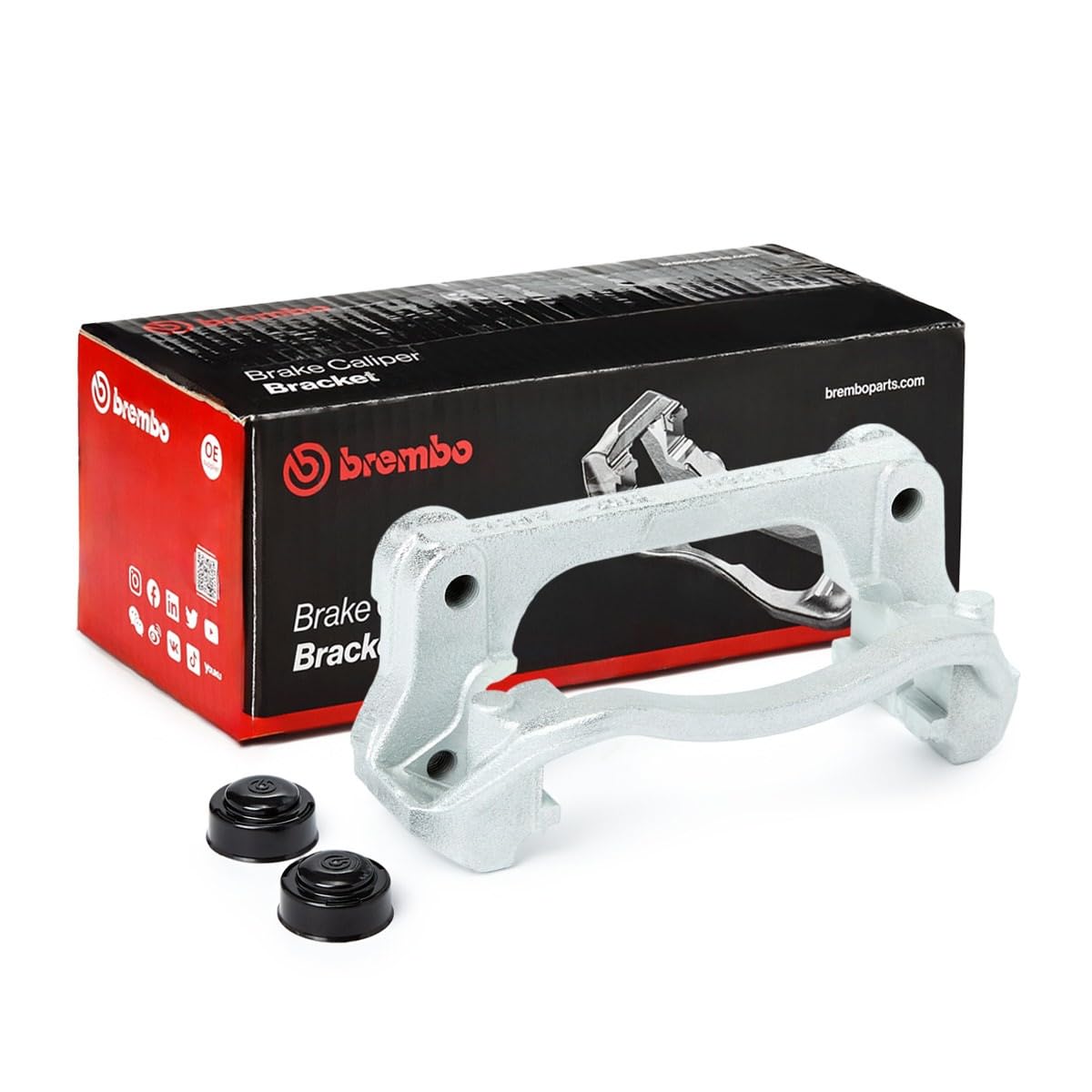 BREMBO Kit supporto pinza freno FBK021 Compatibile con: NISSAN NV400 Bus, NV400 Kasten, NV400 Pritsche/Fahrgestell, OPEL MOVANO B Bus, MOVANO B Kasten, MOVANO B Pritsche/Fahrgestell