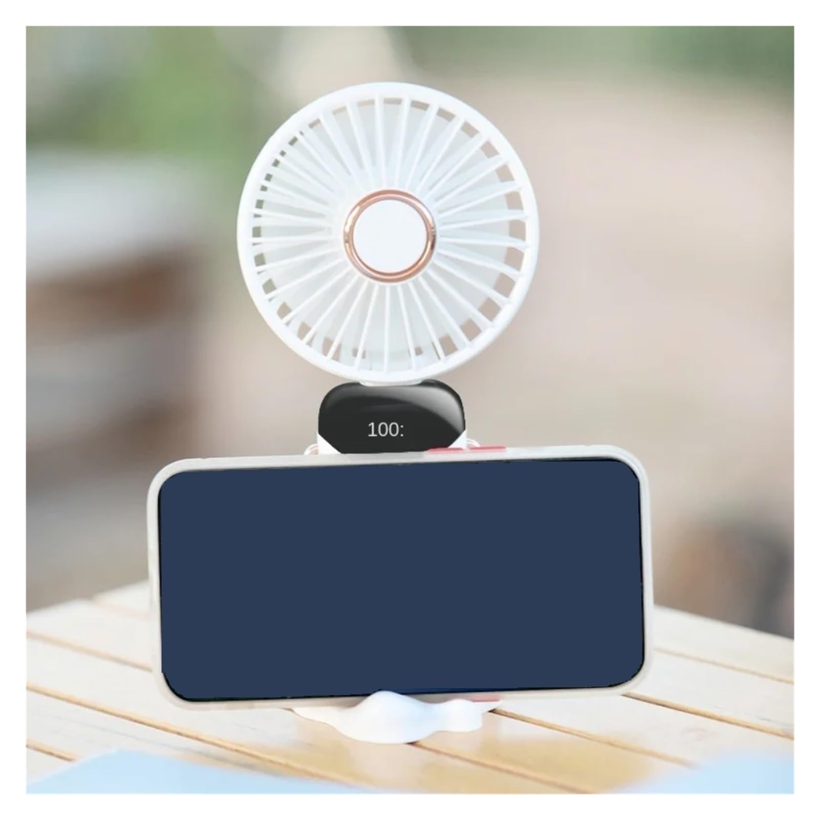 Mini Ventilatore Con Display A LED Portatile Da Viaggio Collo Gamma 7-20 Ore Condizionatore D'aria Fredda Estiva Ricarica USB For Esterni Vento Forte(5000mA 12-20h Range)