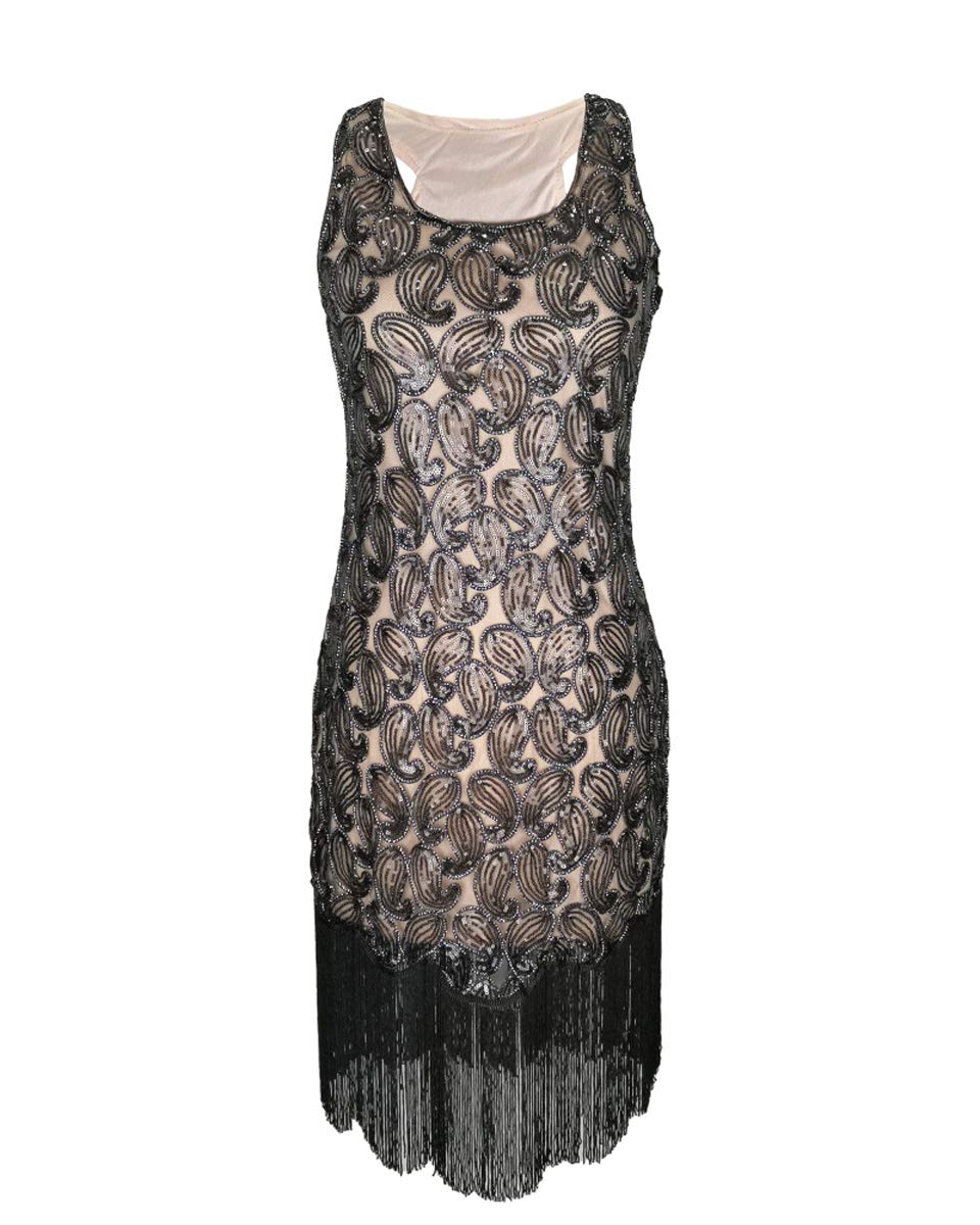 GrouptapWomens flapper gatsby sequin tassel ballroom dance sling skirt red latin salsa tango samba cha cha rumba dress size 6/8/10/12