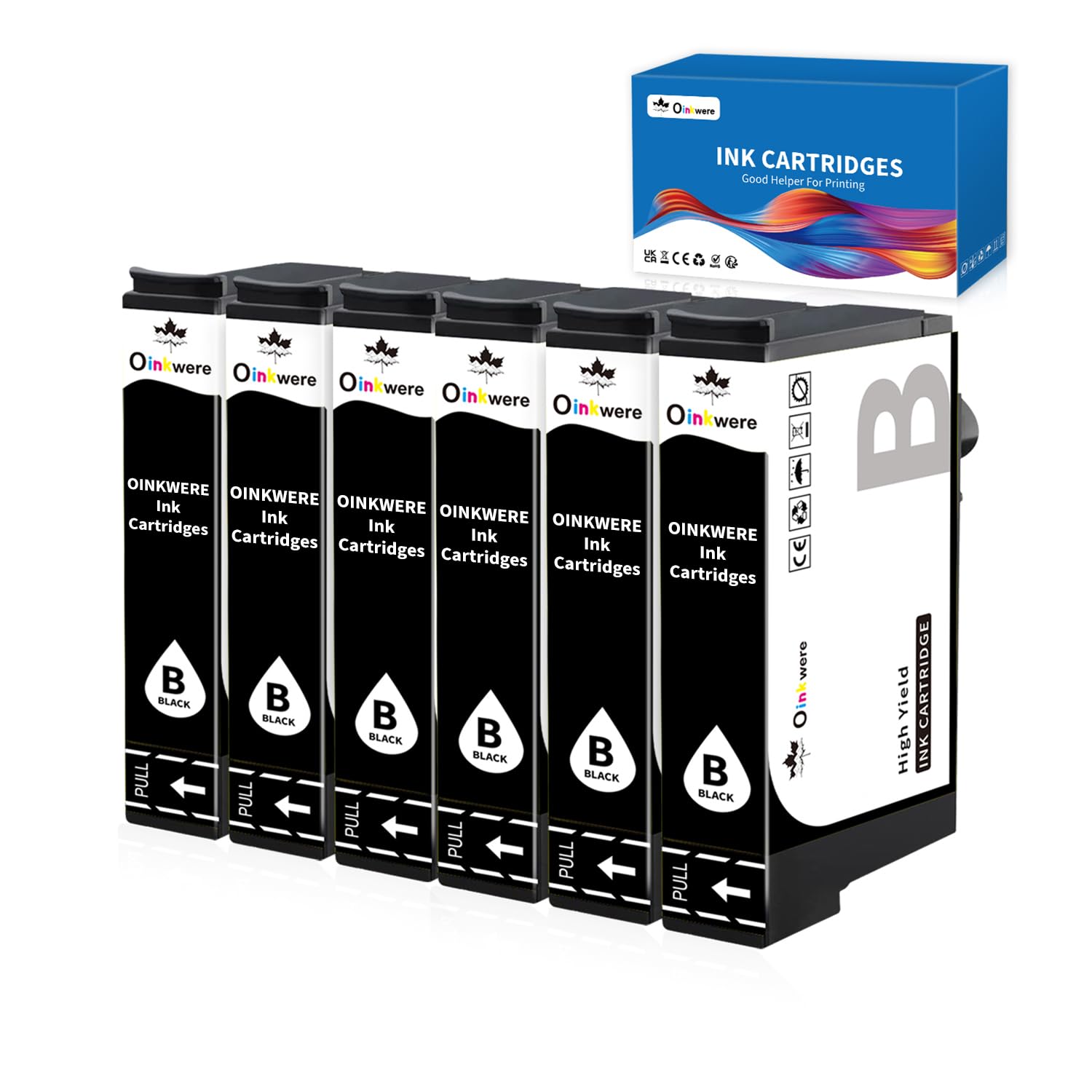 OINKWERE 603XL Schwarz 6er-Pack Kompatibel mit Epson 603XL Druckerpatronen 603 XL für Expression Home XP-2100 XP-2105 XP-3100 XP-3105 XP-4100 XP-4105, Workforce WF-2810 WF-2830 WF-2835 WF-2850