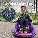 Hikiddo 12V Kids Electric Bumper Car, Baby Bumper Car for Toddlers w/Remote Control, 360° Spinning - Purple