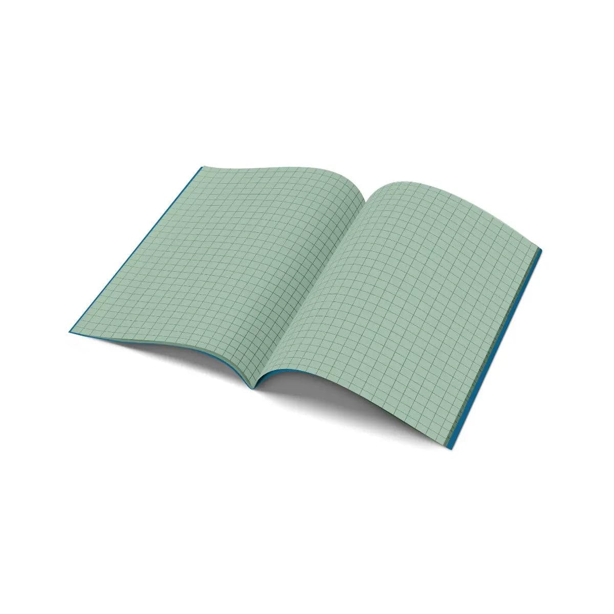 A4-10mm Squared Tinted Exercise Book - Blue Cover - Green - Pack of 10