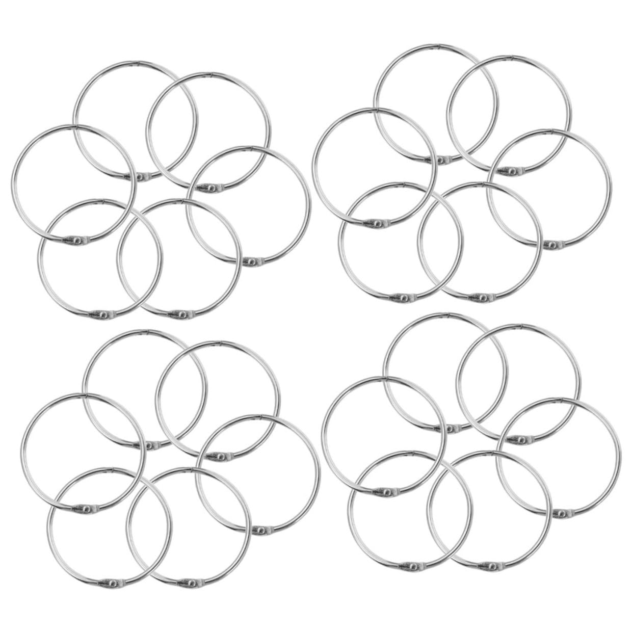 Cabilock 5 Set di Robusti Ganci di Ricambio per Tende da Doccia in Metallo per Tende Ganci Rotondi per Tende da Doccia per Bagno Ganci Decorativi per Tende da Doccia 30 Pezzi * 5