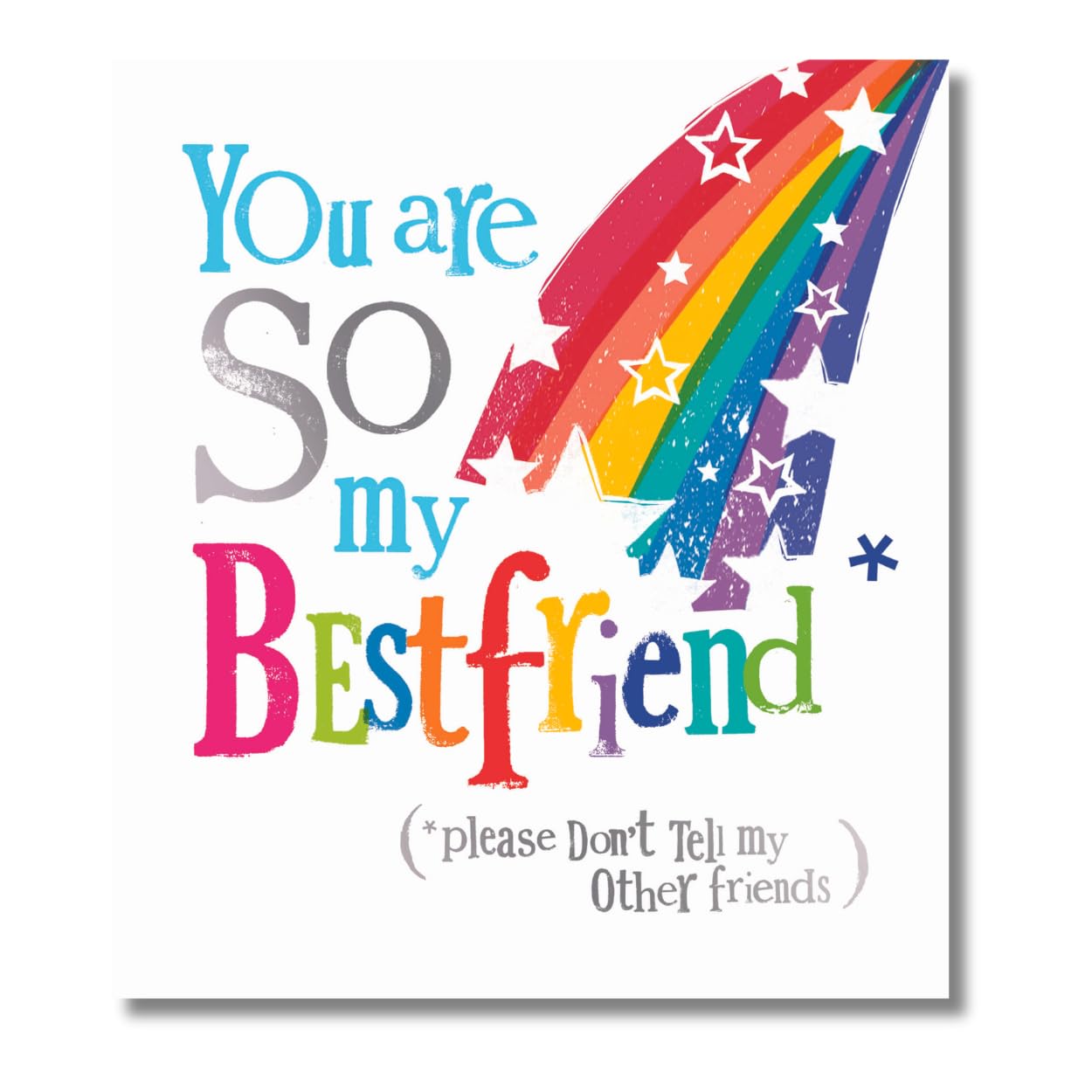 Brightside You Are So My Best Friend Birthday Greetings Card, Birthday Card Friend, 180 x 160mm, Multi-Coloured
