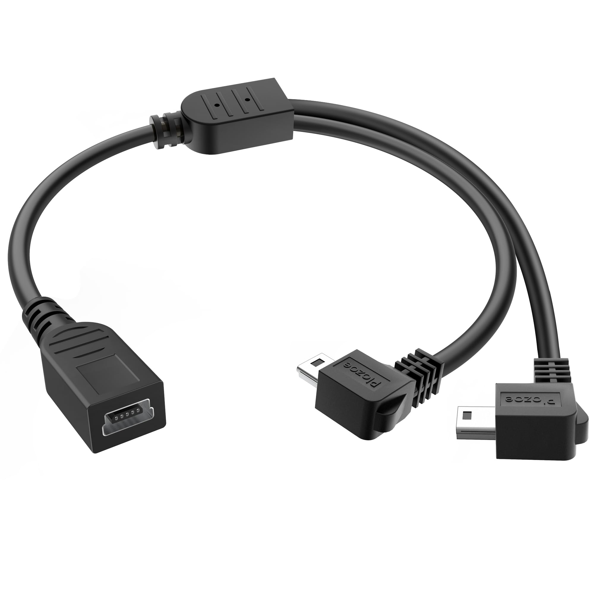 Jsvecip Mini Female USB to Mini Male USB Split Adapter Cable, Compatible for Garmin Nuvi GPS, Dash Cam, Rearview Mirror Cam, Backup Camera etc