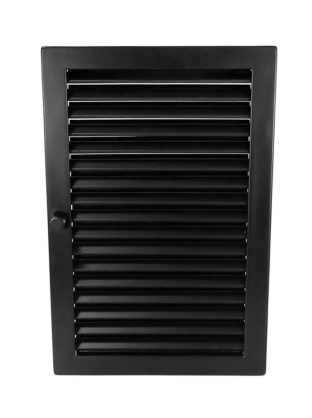 Rejilla de aire caliente hochkant wghk 2335 S Negro 230 x 350 mm con marco de montaje