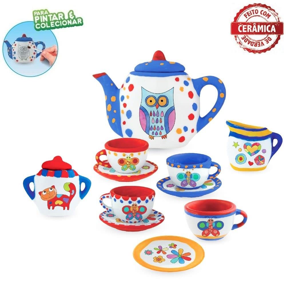 小物 chacha Kit de Chá Cerâmica Art e Craft Zoop Toys | Amazon.com.br