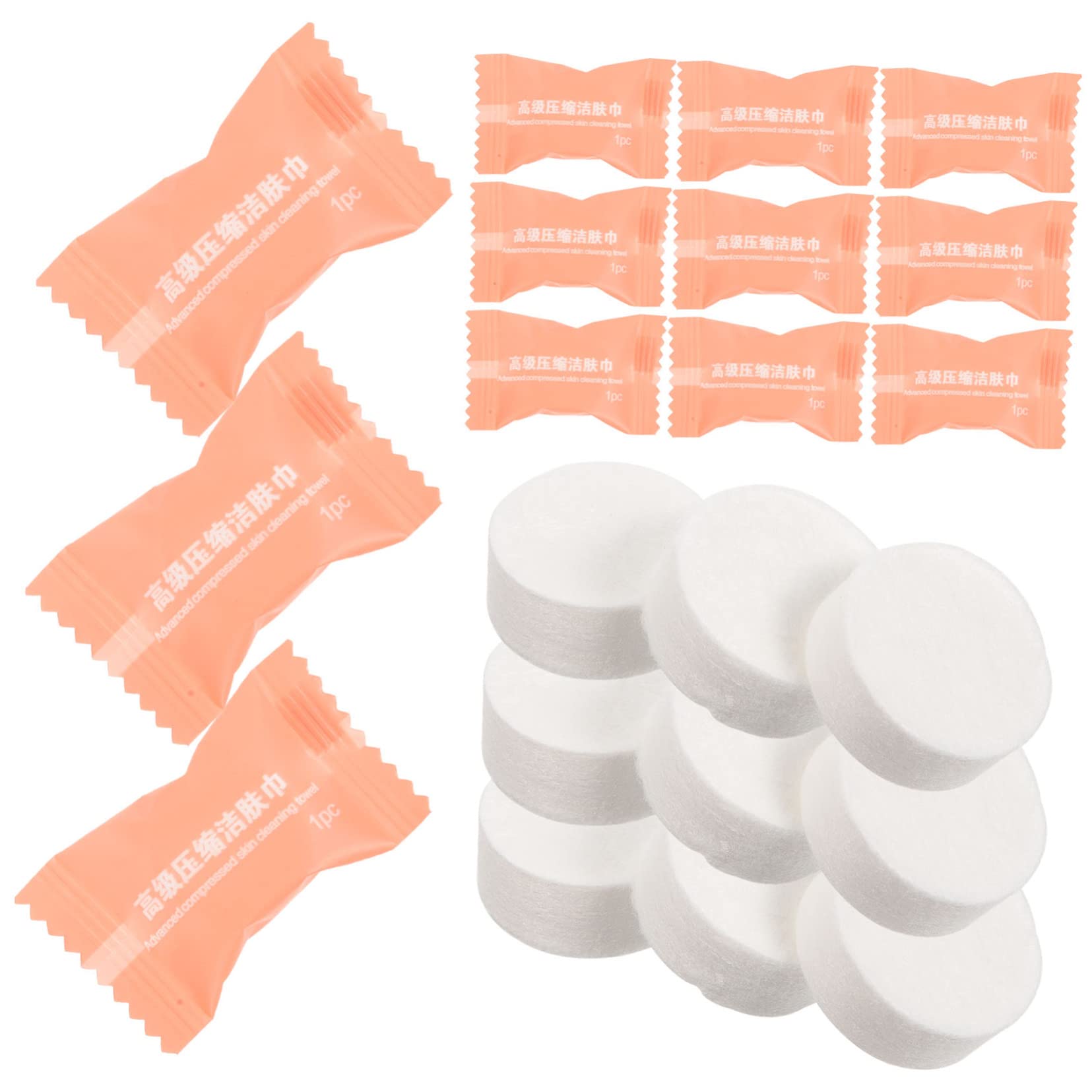 Baluue 50pcs Compact Towels for Travel Compressed Washcloths Disposable Facial Towels Cotton Tablets Outdoor Supply
