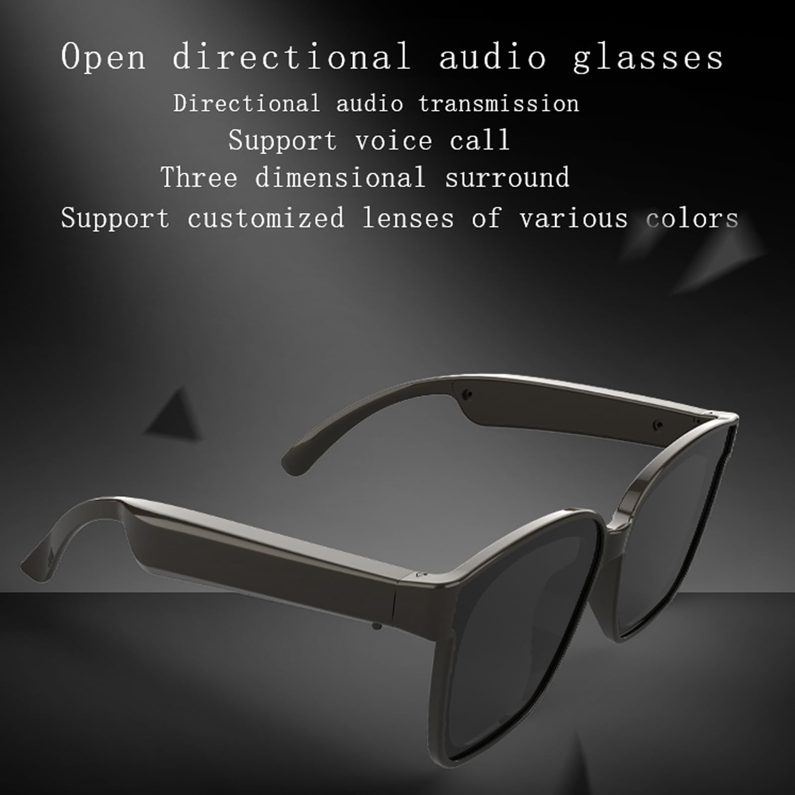 Gafas de Sol con música de oído Abierto con Bluetooth 5.0, Tiempo de Trabajo de 4 a 8 Horas, Sonido Envolvente 3D y Llamadas Manos Libres para Hombres y Mujeres para