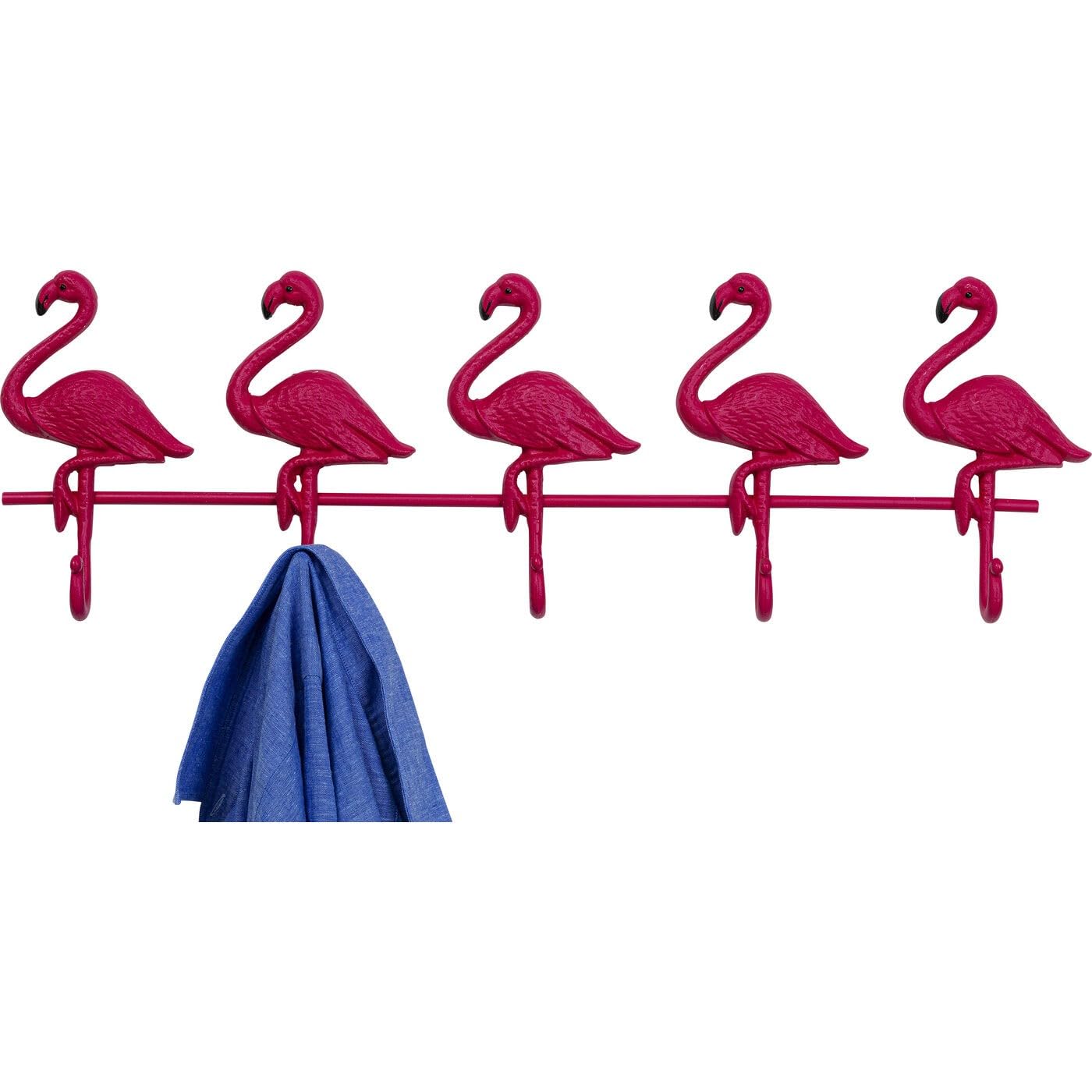 Kare Flamingo Road Design Wall Coat Rack with 5 Hooks Steel 22 x 