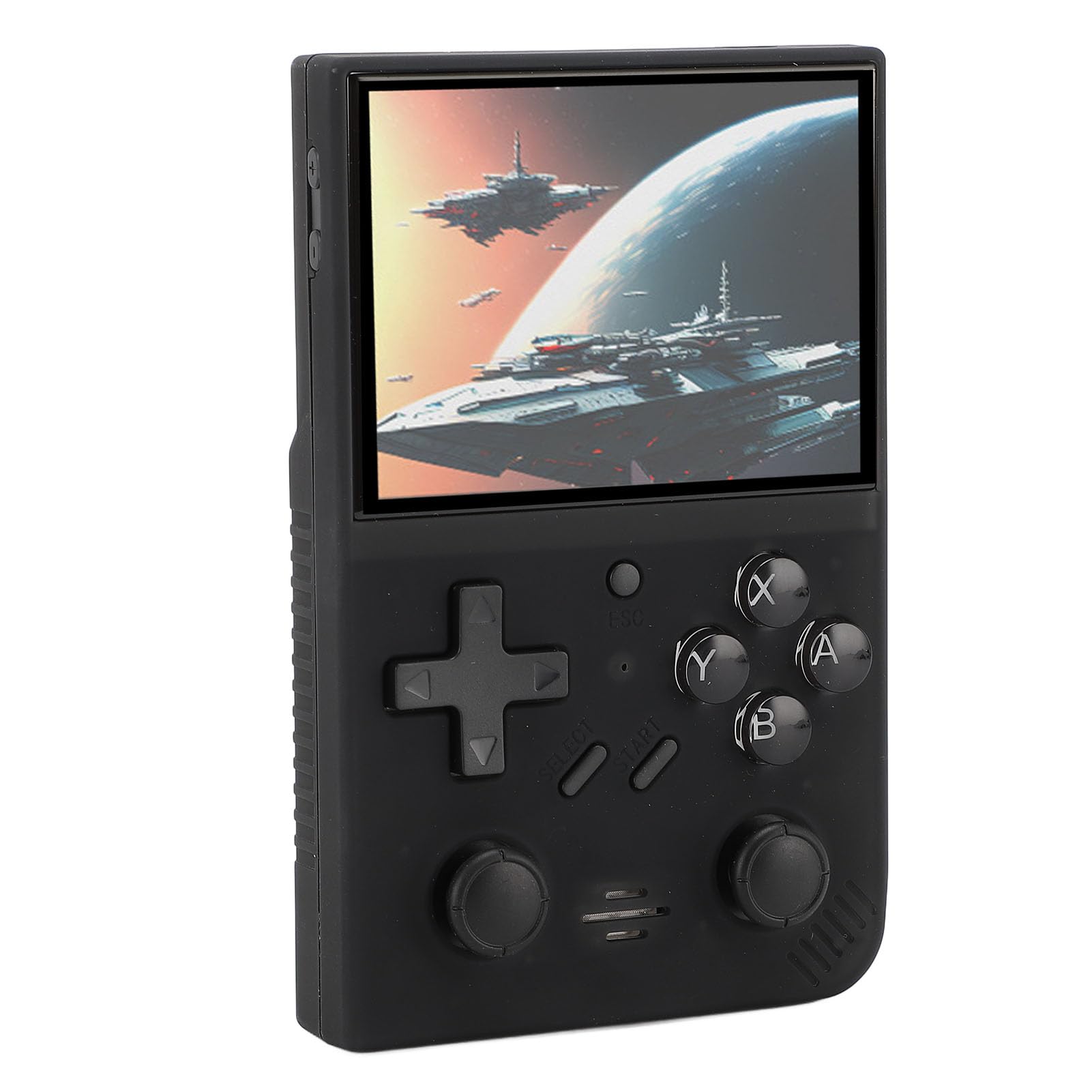 Generic Konsole Gier, Przenośna Konsola Gier Open Source Precise Control z małą kartą Pamięci 64 GB do Podróży (BLACK)