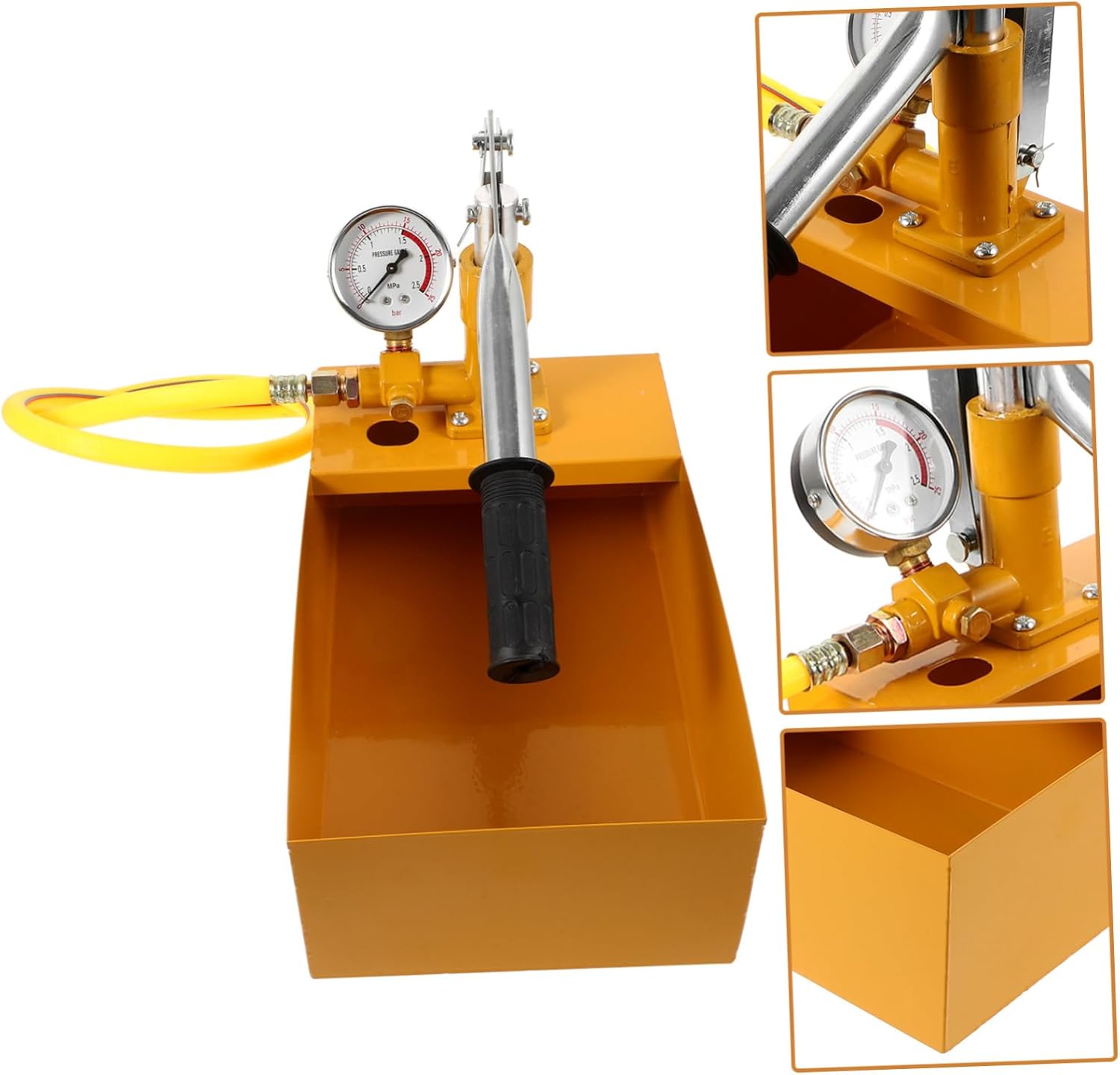 Zerodeko 25Kg Hydraulic Pressure Test Pump Kit Manual Hydrostatic Tester with Gauge Compact Design Robust Construction for Reliable Water Pressure Testing