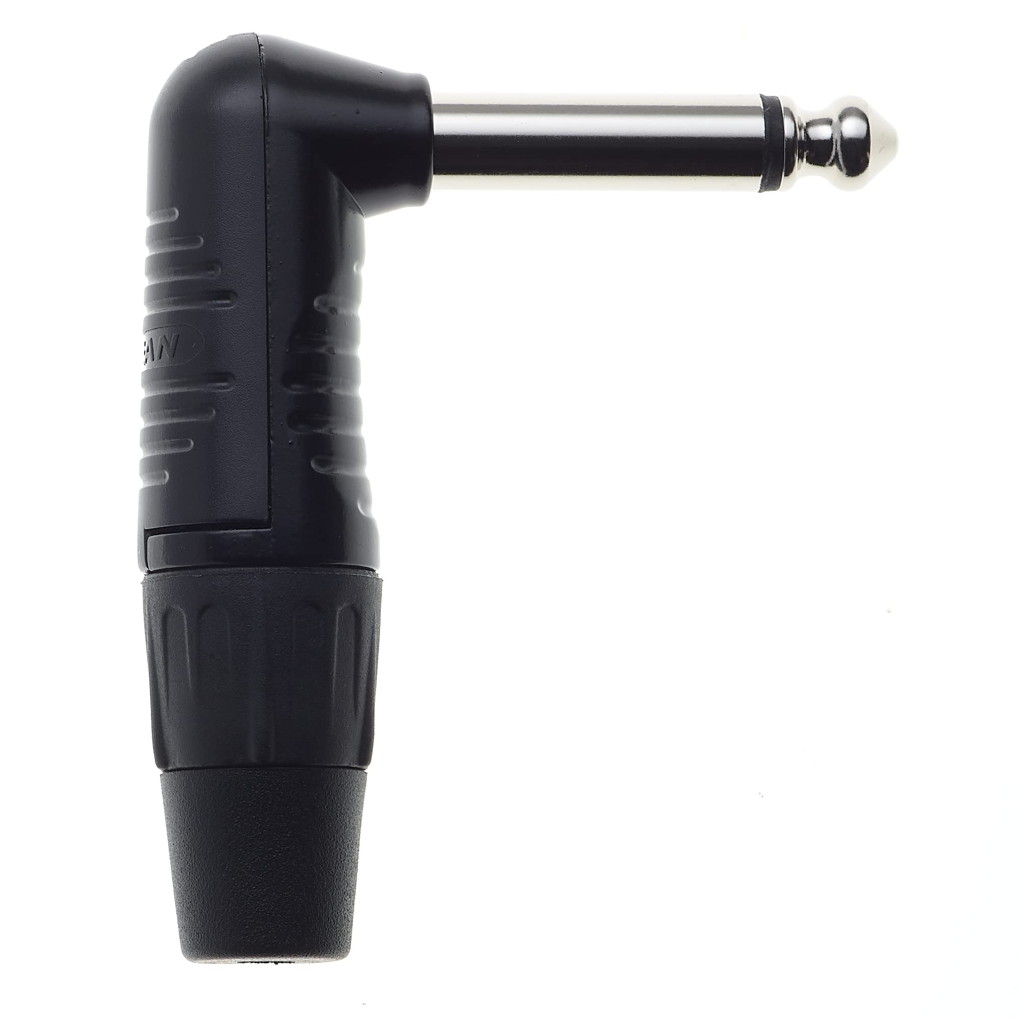 Keple 6.35mm 1/4" Inch Mono Angled Jack Plug, 2-Pole - Pack
