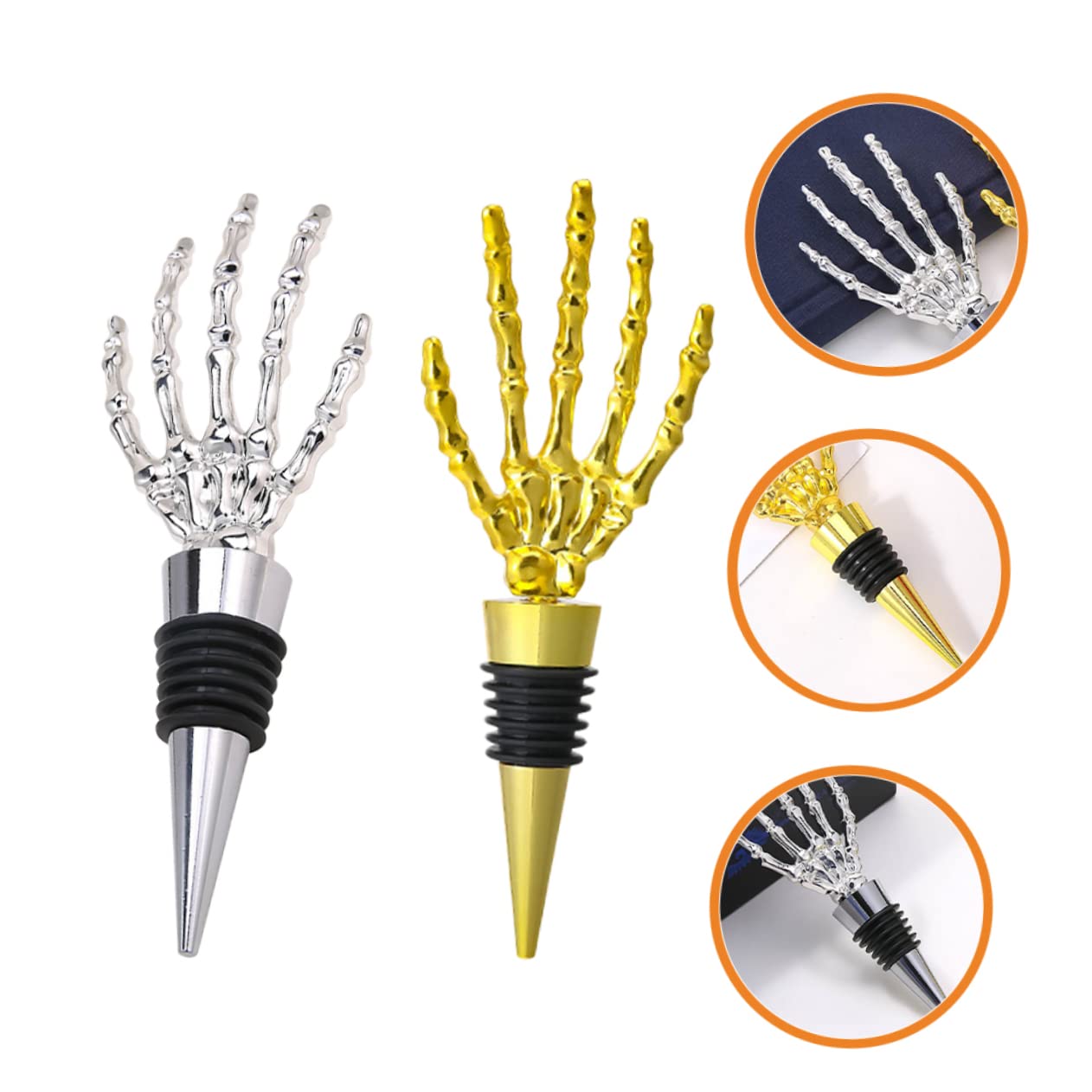 Ciieeo 8 Piezas Tapon de Vino corchos de Vino tapón Botella Vino Tapones de Vino para Botellas de Vino Tapones de Botellas de Vino tapón de Vino de Halloween salvabotellas de Vino