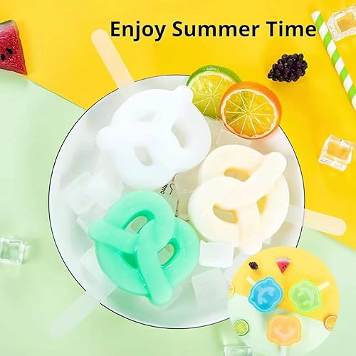 Miniatura 6 de Paquete de 2 moldes de silicona para hacer paletas de helados, moldes de helado congelados, accesorios de cocina, leche materna de fácil liberación,