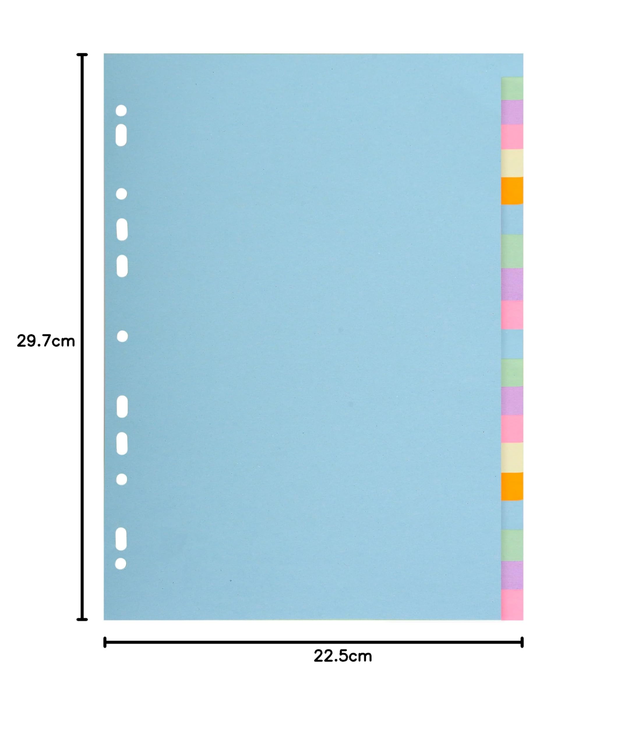 Exacompta - Nr ref. 2620E - Karton 20 pastelowych zakładek kartowych 170g/m2 Forever z 20 neutralnymi zakładkami - format A4 - wymiary 22,5 x 29,7 cm - różne pastelowe kolory