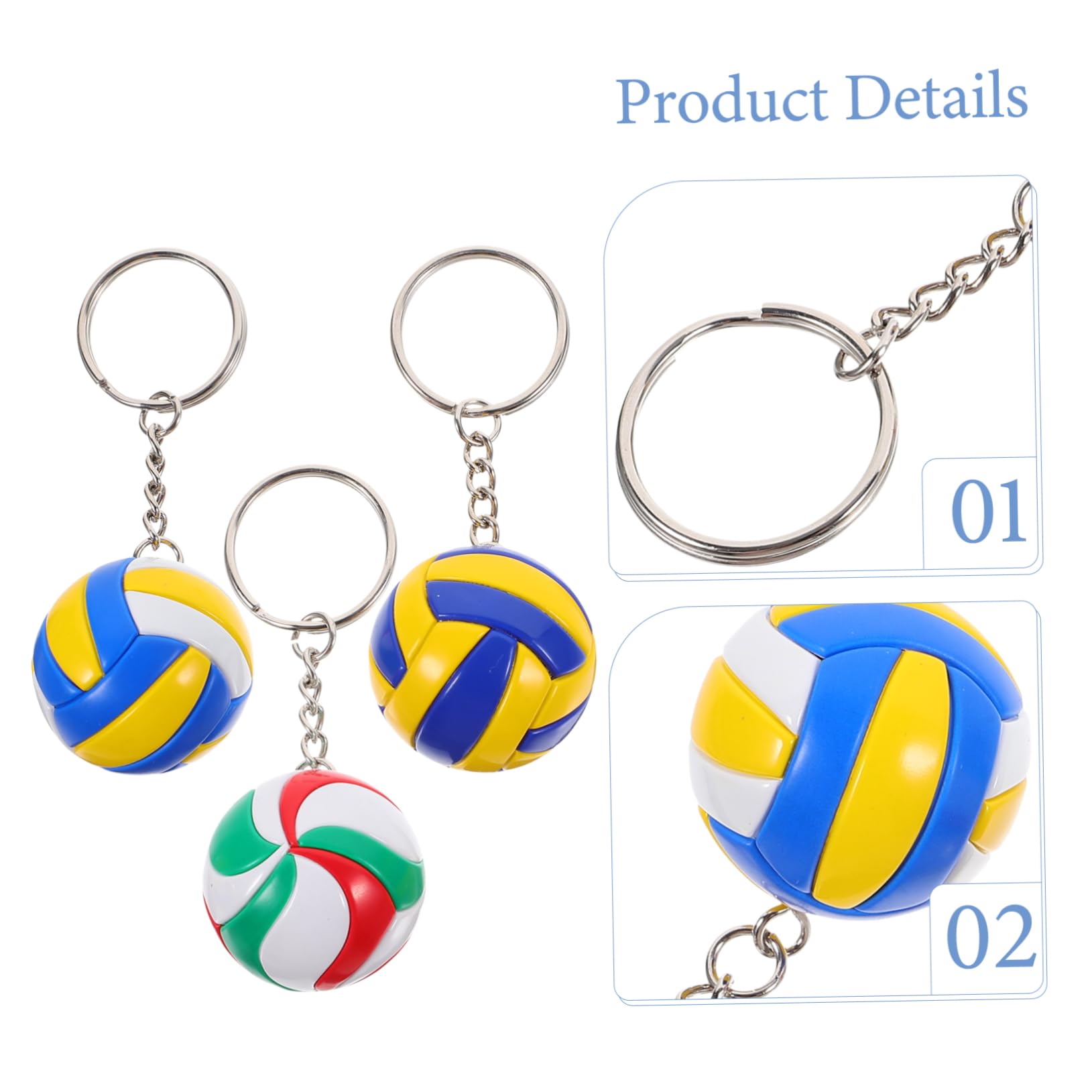 3 Pz Portachiavi Pallavolo, Regalo Incantesimi Di Pallavolo, Zaini Sacchetti Regalo, Ciondolo per Borsa per Bambini, Squisito Ciondolo, Catena Fascino Borsa Da Calcio