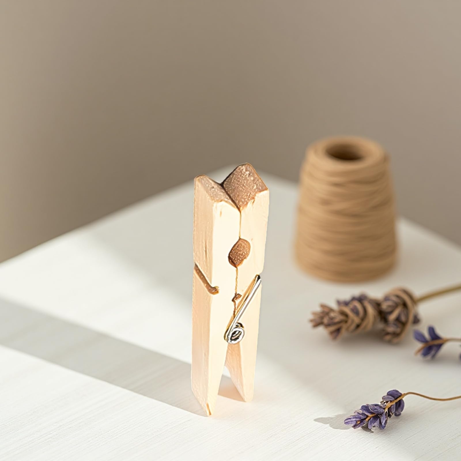 100 Stück Wäscheklammern aus Holz, mit Canvas-Aufbewahrungsbeutel für Wäsche, Beutel mit Aufhängehaken, Wäscheklammern mit Feder, glatt verarbeitet, für dauerhaften Gebrauch