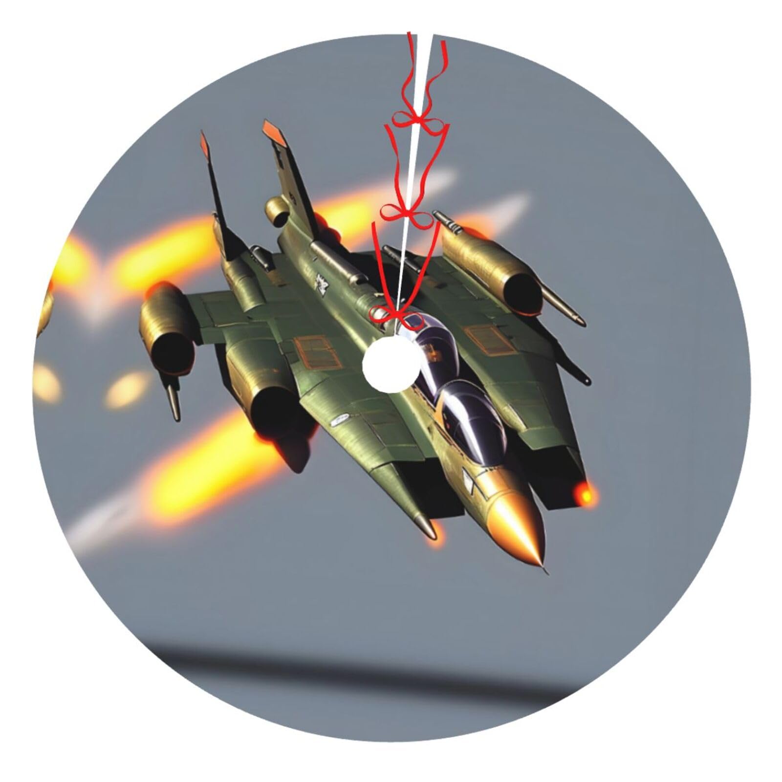 Tapis de sapin de Noël jet fighters pour une fête aéronautique chic