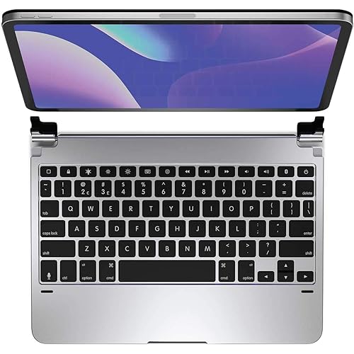 Brydge Pro 11.0 Keyboard Compatible with iPad Pro 11-inch 1st & 2nd Generation Models (2018 & 2020) | Aluminum Wireless Bluetooth Keyboard with Backlit Keys | Long Battery Life | (Silver)