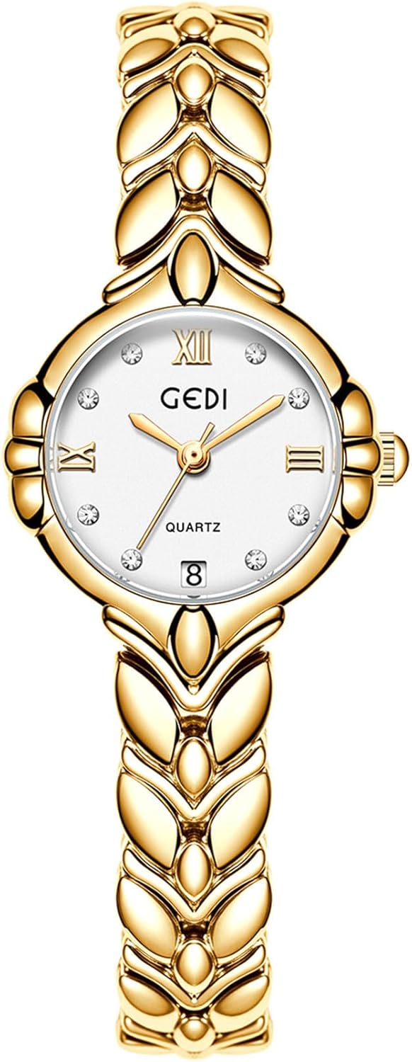 Gosasa Luxury Women's Quartz Dress Watch Vintage Bracelet Casual Wristwatch for Ladies with Roman Numerals & Crystal Markers Fashion Gift for Women