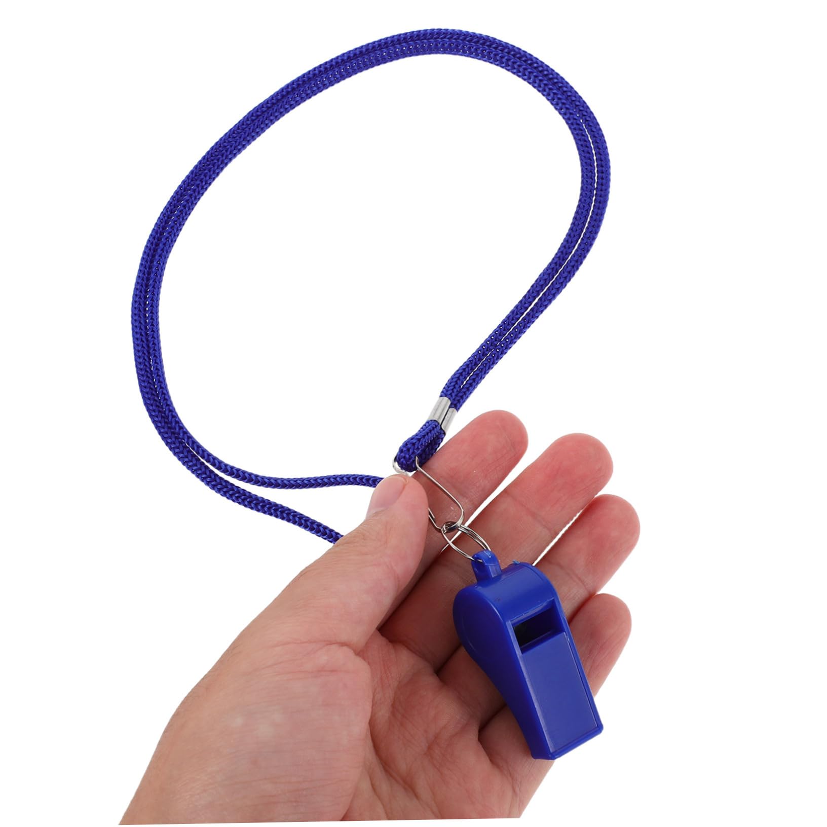36 Piezas Silbatos Plásticos Azules con Cordón Silbato Emergencia Sonido Fuerte para Deporte Árbitros Senderismo Camping Aire