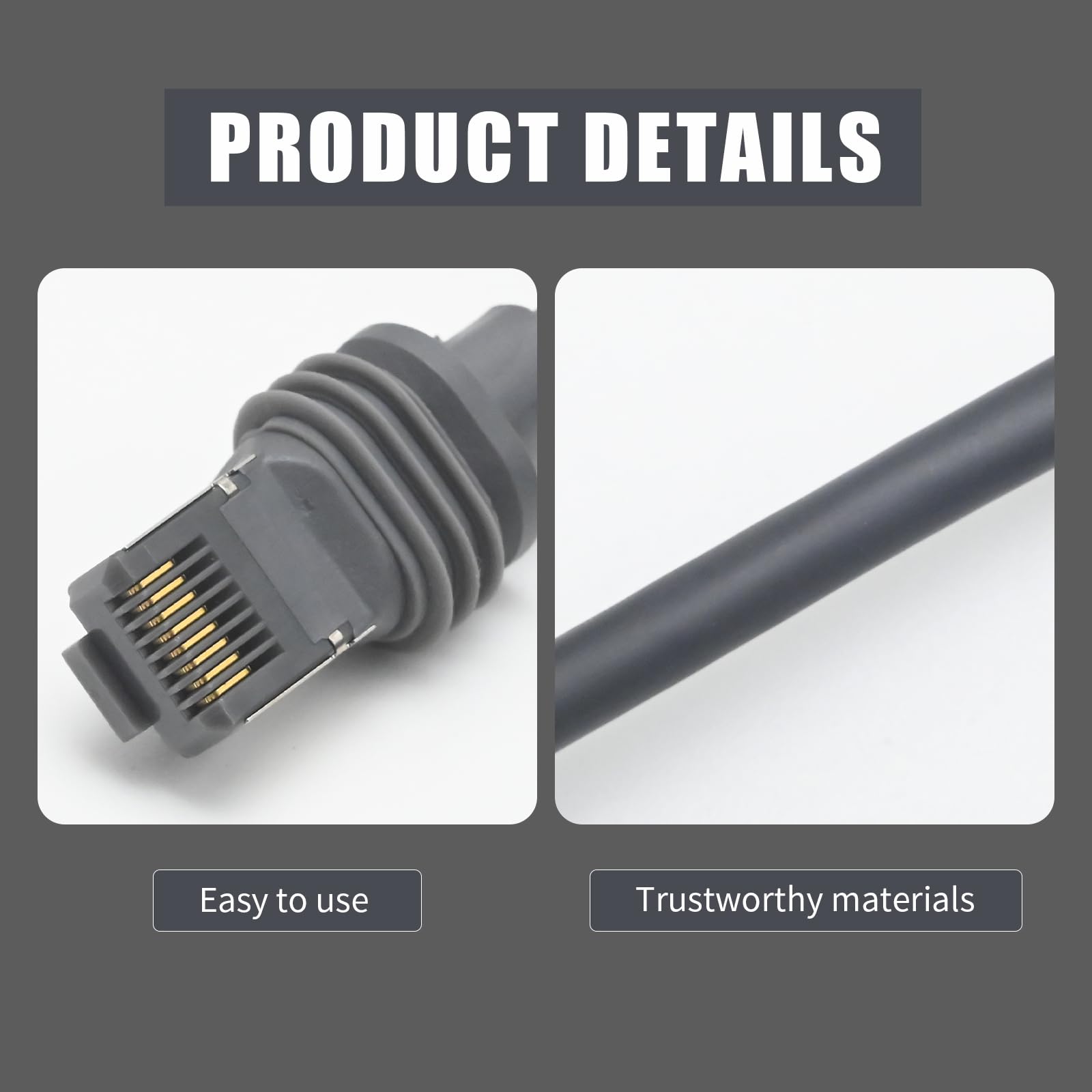 Starlink Gen 3 - Cable para exteriores, extensión Ethernet impermeable para satélite Mini/Rectangular V3, reemplazo de transmisión de datos de alta velocidad