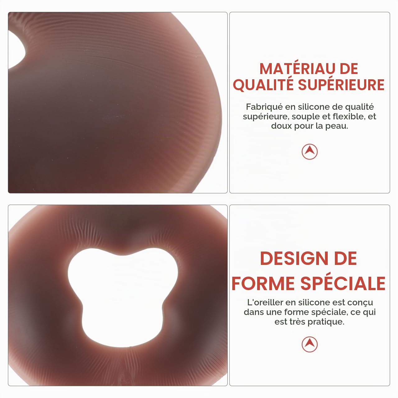 Housoutil Oreiller De Massage en Silicone 11.81X9.84 Pouces Coussin De Visage Et Appui-Tête Souple pour Salon De Beauté Spa Table De Massage Relaxation Confortable