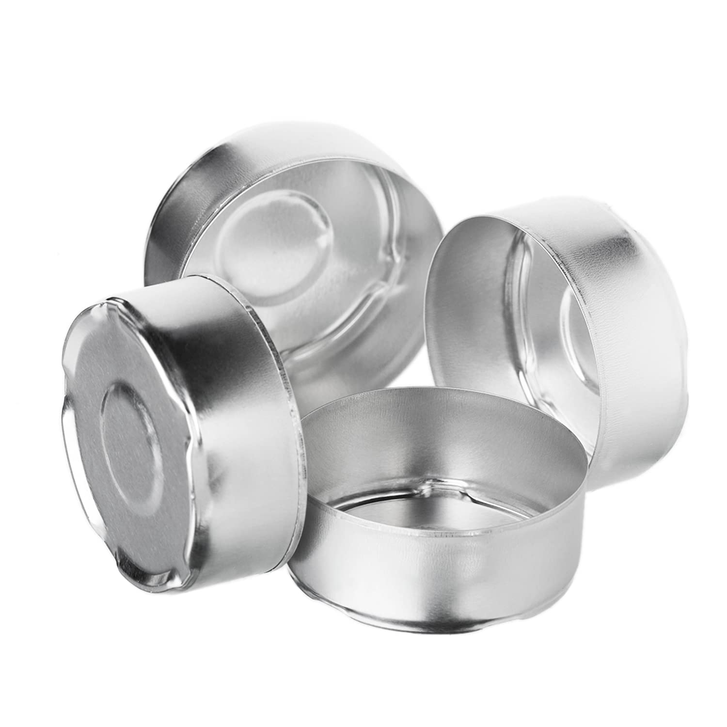 NKlaus 200 Coupelles Chauffe Plat 37,5 Mm X 15 Mm Contenants Vides En Aluminium Pour Bougies Moules Ronds Pour Bougies DIY Et Coulage De Cire 1212