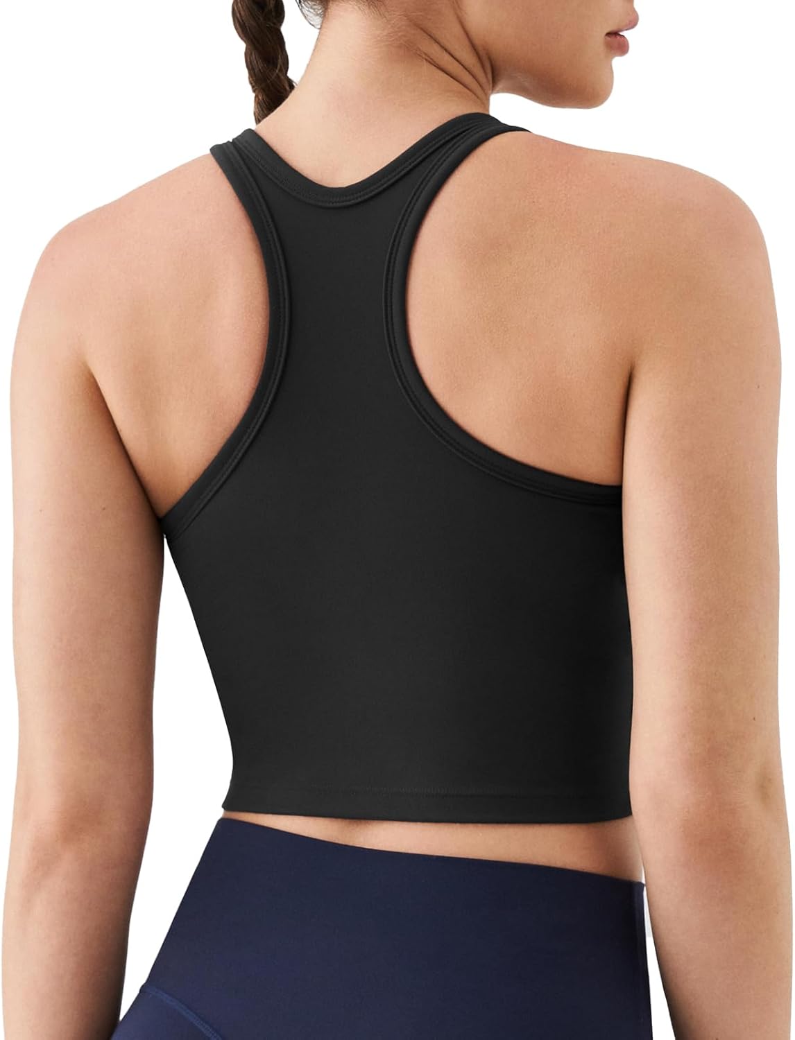 K-Swiss Women's Crop Tank Top - Racerback Longline Sports Bras Built-in Padding Workout Yoga Gym