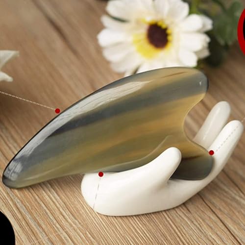 Miniatura 7 de EXCEART Masajeadores de ojos, placa de raspado, herramienta de masaje para raspar, 1 unidad (negro floral de 4.3 in de grosor) multiherramientas