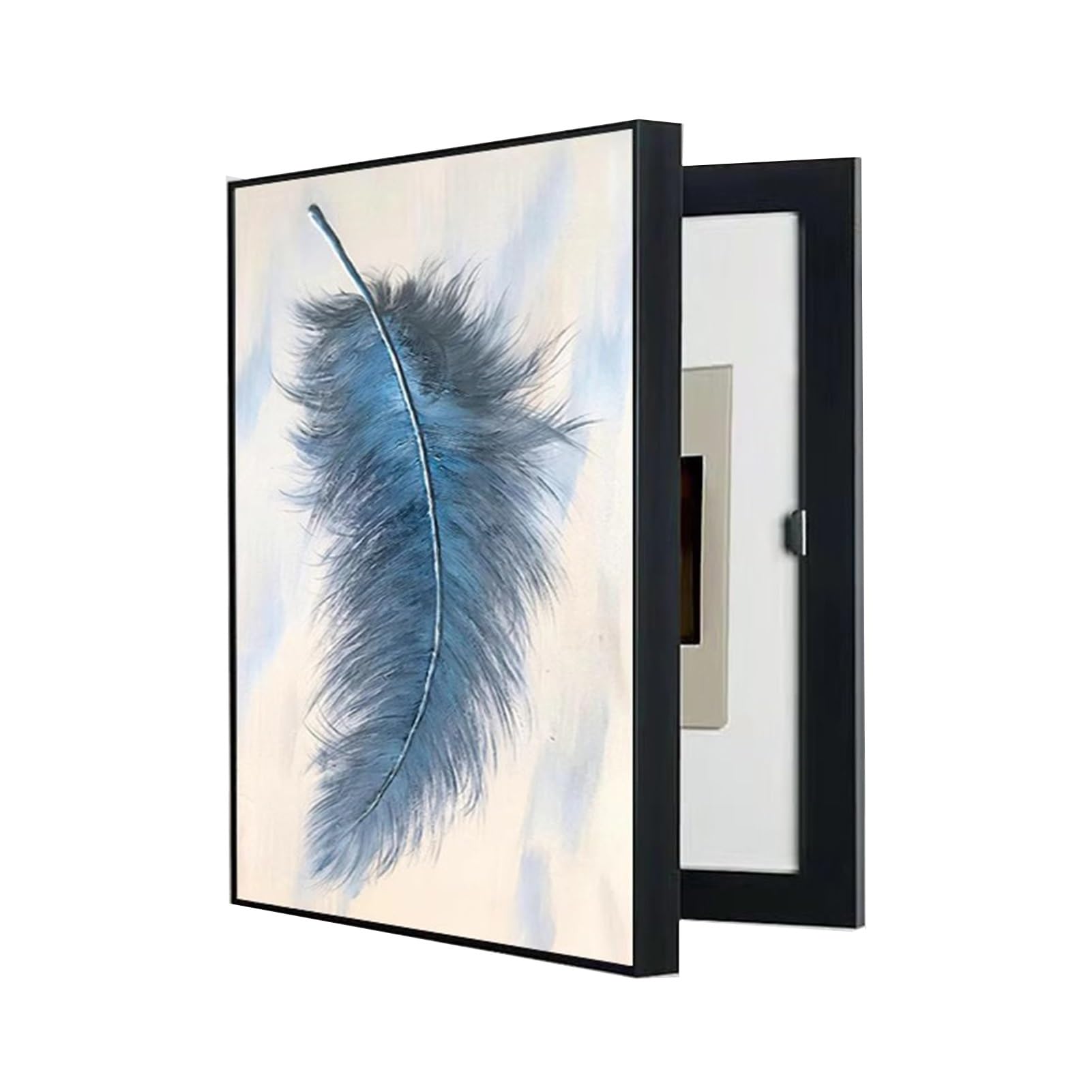 POCHY Ocultar Contador Tapa Decorativa Tapa del Medidor Eléctrico Montaje en Pared Moderna Caja Eléctrica Contadores De Caja Cubierta(B,40X50CM/15.7x19.6in)