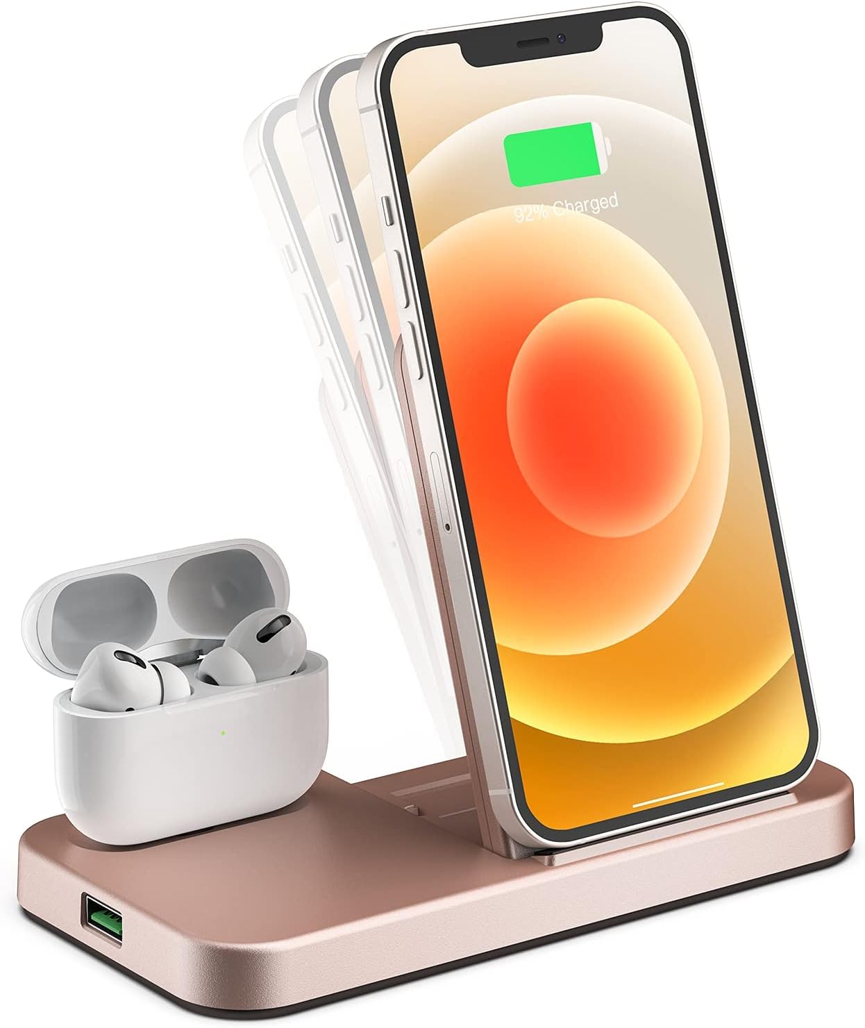 Wireless Charger, 2 in 1 Wireless Charging Station for iPhone and AirPods, Charging Dock for AirPods Pro/2/1, 7.5W Qi Fast Charger for iPhone 13/12 Pro Max/11 Pro Max/XR/XS Max/X/11 Plus