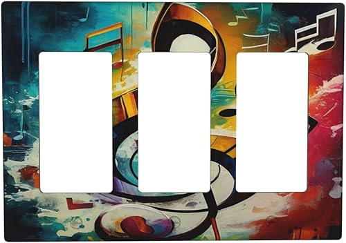 Miniatura 92 de Arte abstracto de mármol de acuarela de 1 cuadrilla, cubierta decorativa de pared de palanca única, placa de interruptor eléctrico para sala de Arte