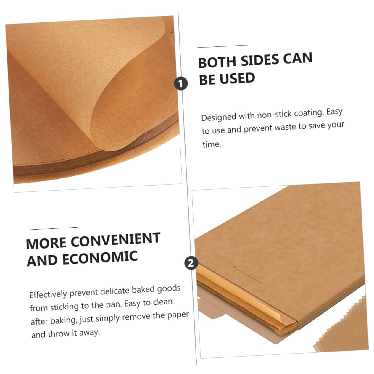 Hemobllo 200 piezas Papel de Hornear Papel Pergamino Antiadherente para Barbacoa y Horno Práctico para Repostería y Cocina Fácil Limpieza