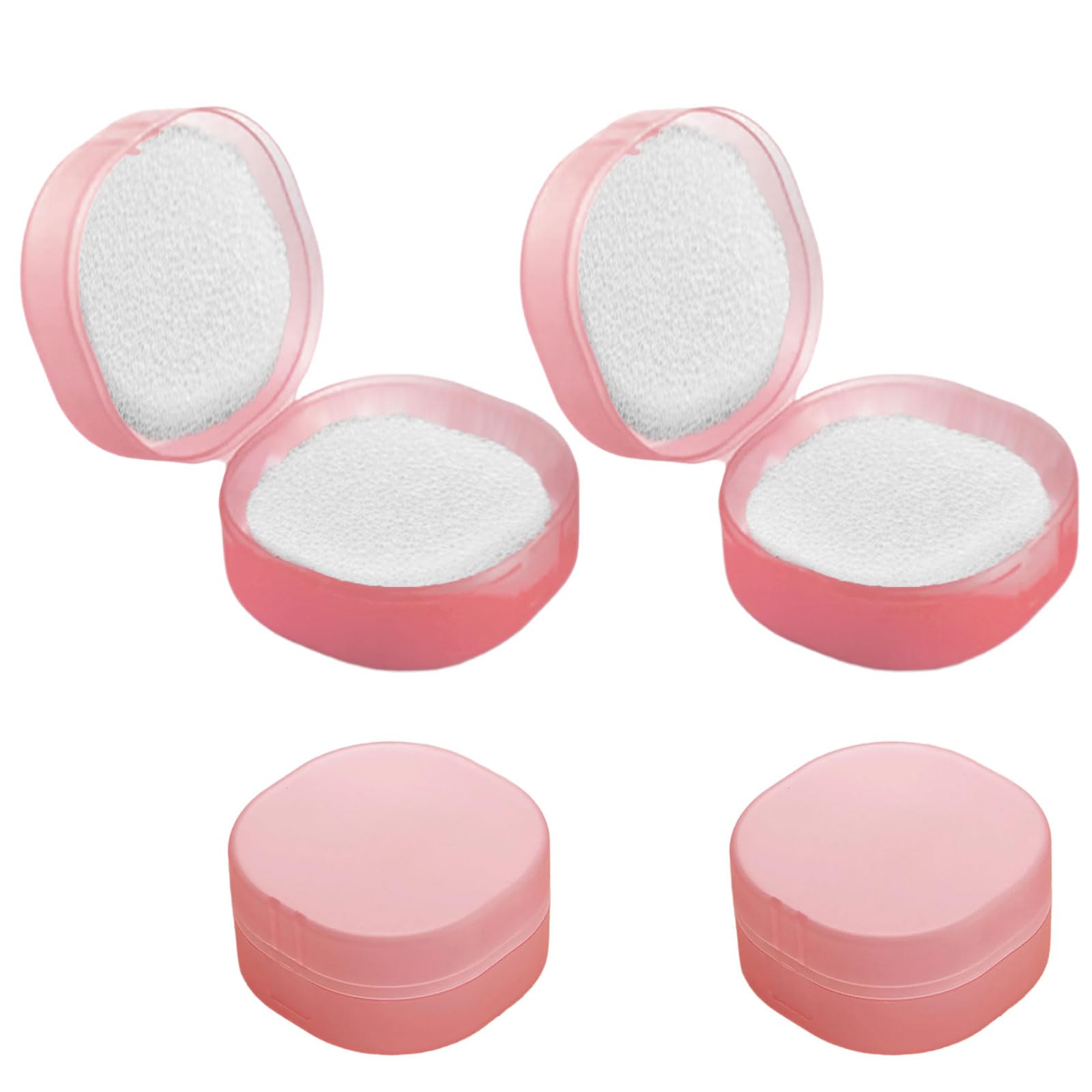 Jazuaiao Portable Square Makeup Cotton Holder, Hygienic Clear Container with Sealed Lid for Travel & Bathroom Essentials Dustproof Cosmetic Pad Dispenser