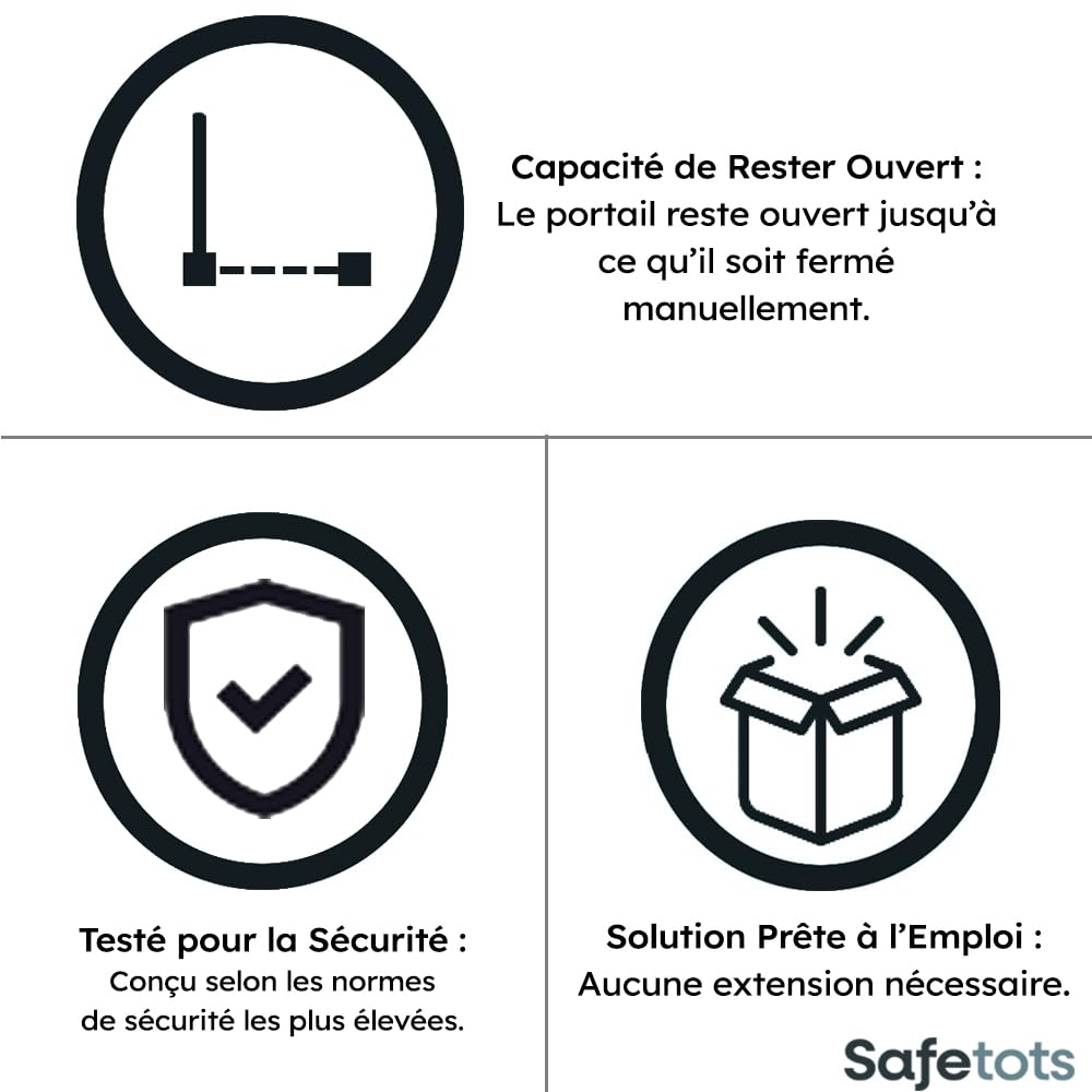 Safetots Barrière Élégance en Bois, Naturel, 63cm - 71cm, Barrière de Sécurité à Fixation par Pression, Barrière pour Bébé pour Escaliers, Couloirs et Portes, Design Élégant et Installation Facile