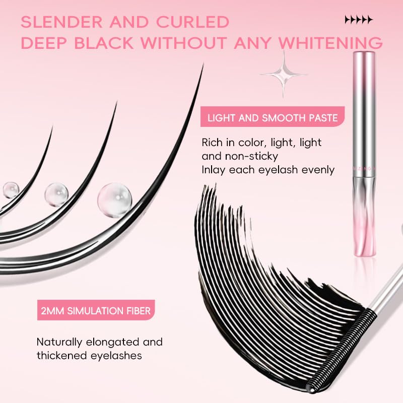 Image of Iron Wand Mascara, Brown Washable Mascara - Volumizing, Lengthening & Curling with Metal Wand | Smudge-Proof, Flake-Free, Clump-Free(Brown)