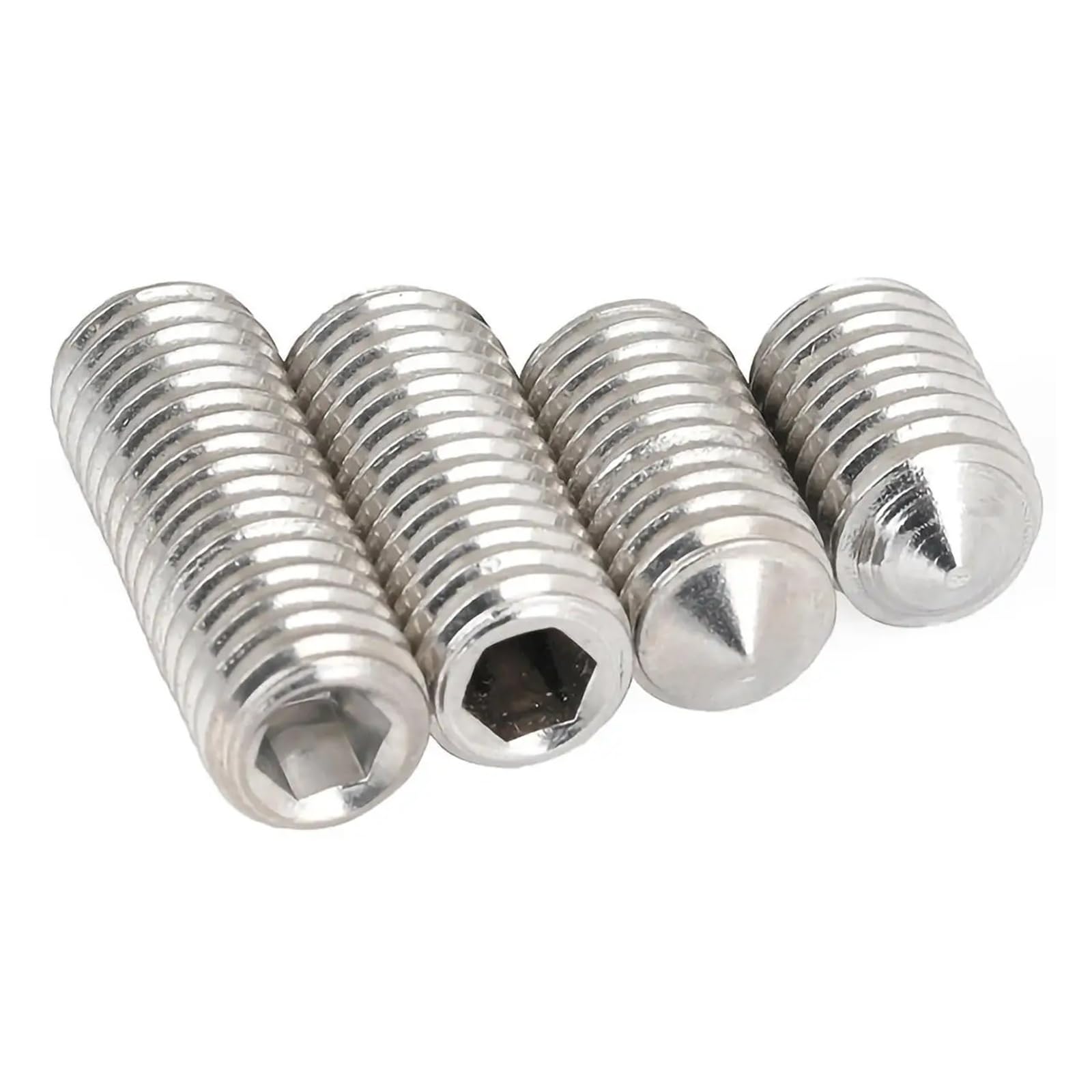 Viti a punta conica in acciaio inossidabile 304 M3 M4 M5 M6 M8 M10 M12 M16 Vite con testa a esagono incassato Bullone con estremità conica(M10x25mm(4PCS))