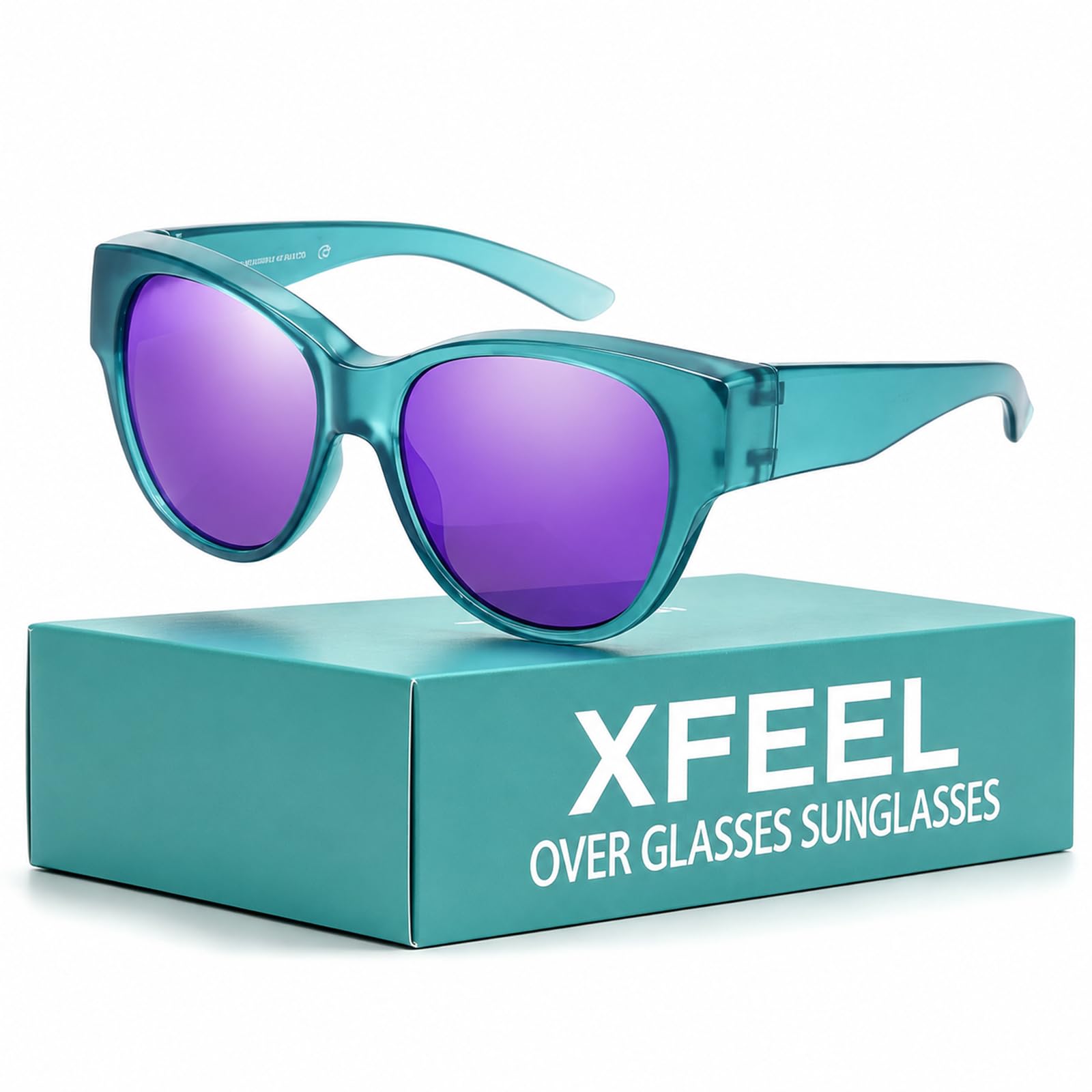 Xfeel Polarized Over Glasses Sunglasses for Women Fitover Sun Glasses | Sunglasses that Fit Over Glasses, UV400 Protection, Outdoor Driving Shades, Over Reading/Prescription Glasses Sunglasses
