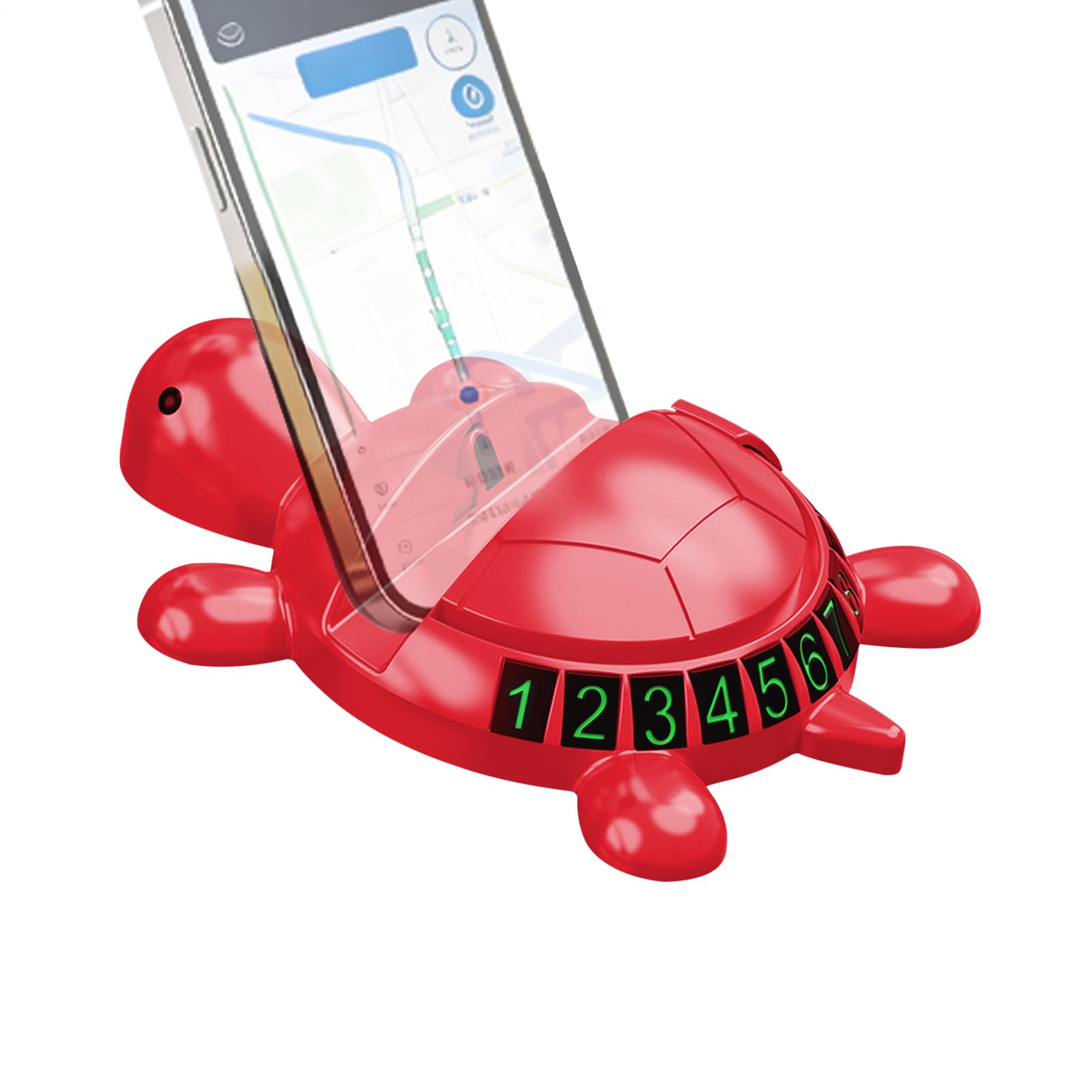 Car Mount Phone Stand Center Console Navigation Holder Turtle Design Number Plate Compatible for Vehicles Providing Secure Grip