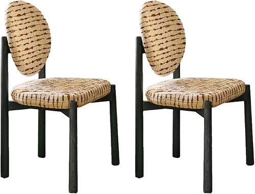 Miniatura 28 de Juego de sillas de comedor de 1/2/4, sillas de comedor de madera, sillas de comedor tapizadas retro, con cojín de tela/felpa, silla de cocina para