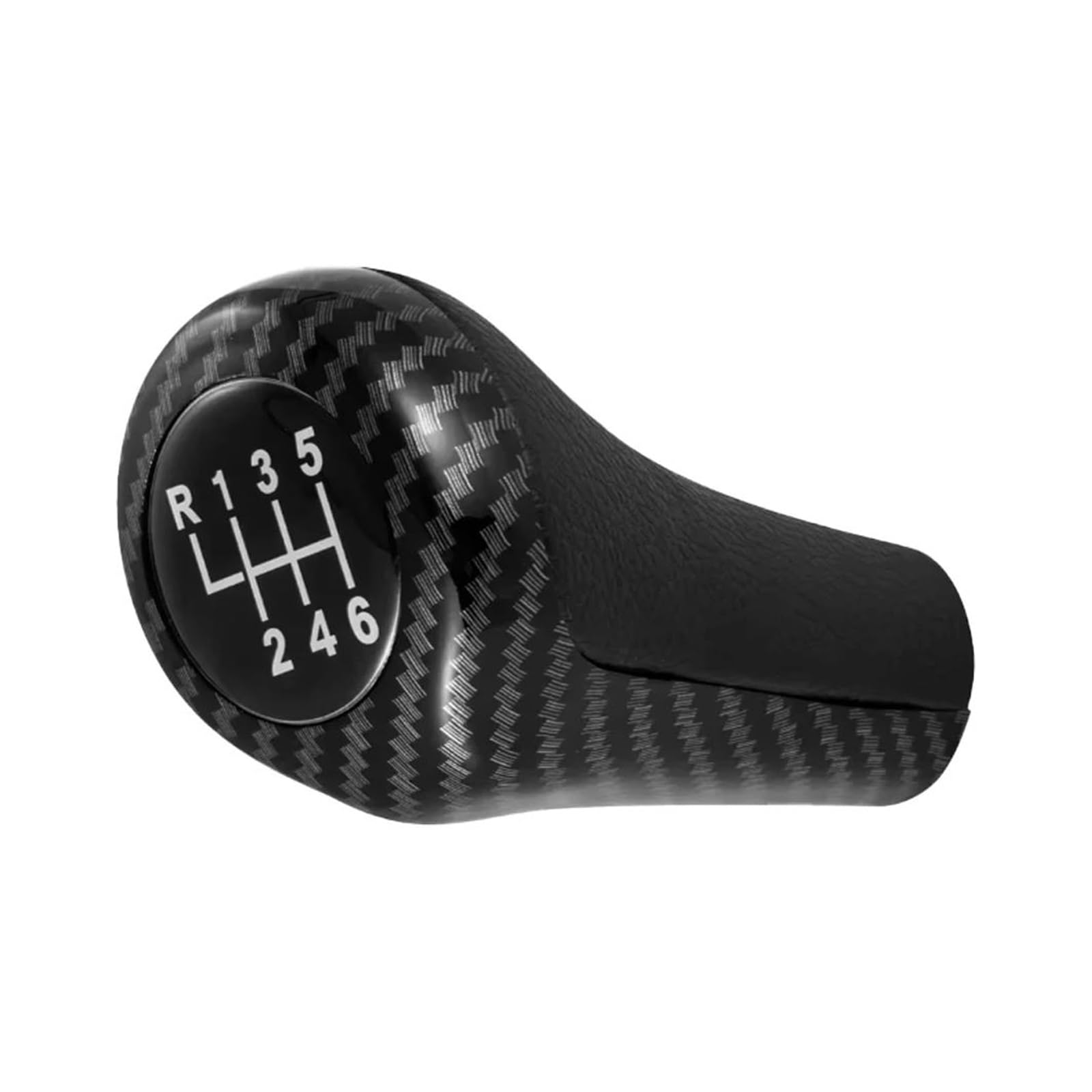 ZYINCEN Speed Gear Shift Knob for BMW E46 E90 E91 E92 E60 E61 Manual Transmission Shift Knob Head Replace(Carbon Fibre,for 6 Speed)