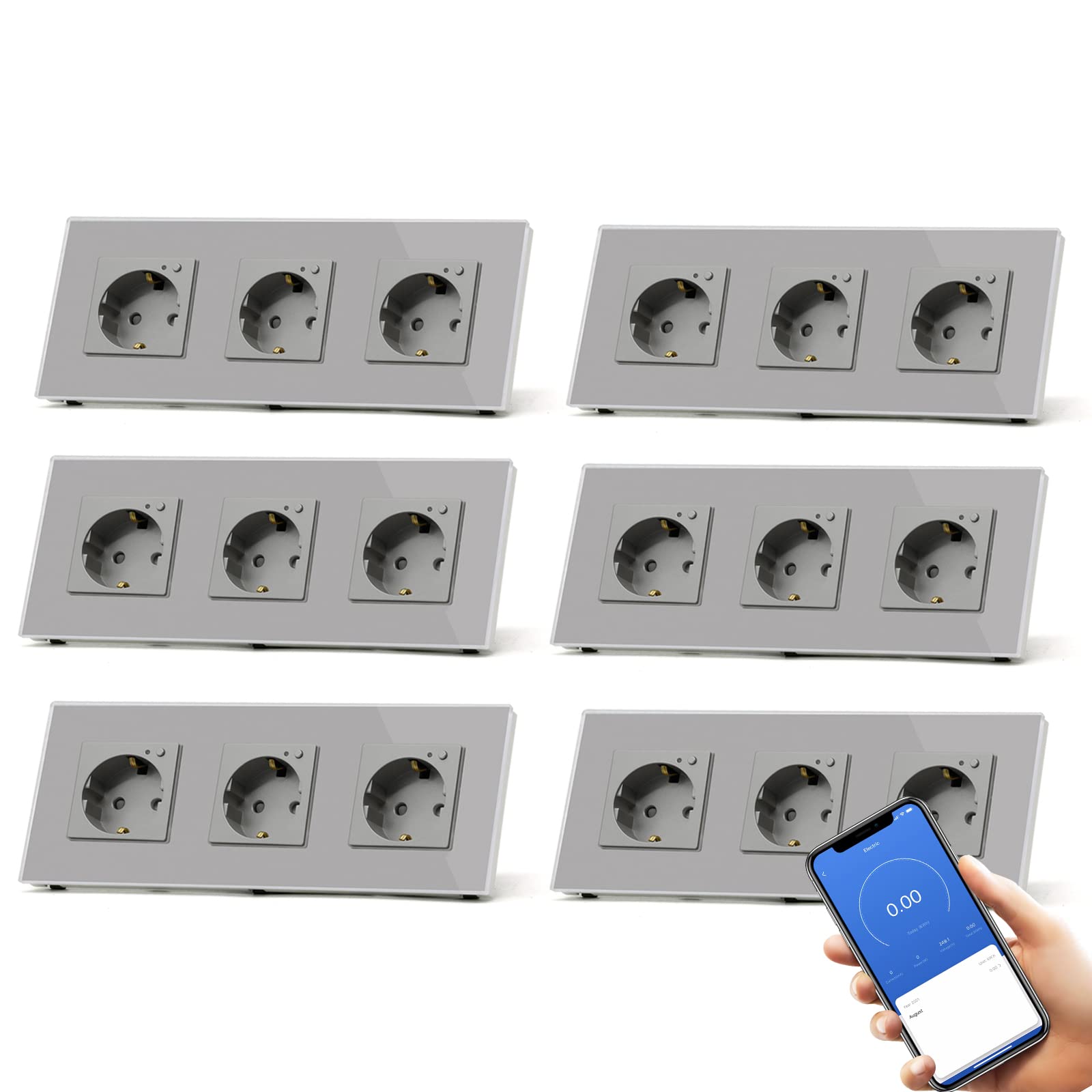 BSEED Enchufe Inteligente con 20W USB y Tipo C,Mate Enchufe Pared Wifi con Medidor Consumo,Control Remoto por APP & Voz,Requiere Cable Neutro,1 Enchufe,Blanco 86mm — view 92