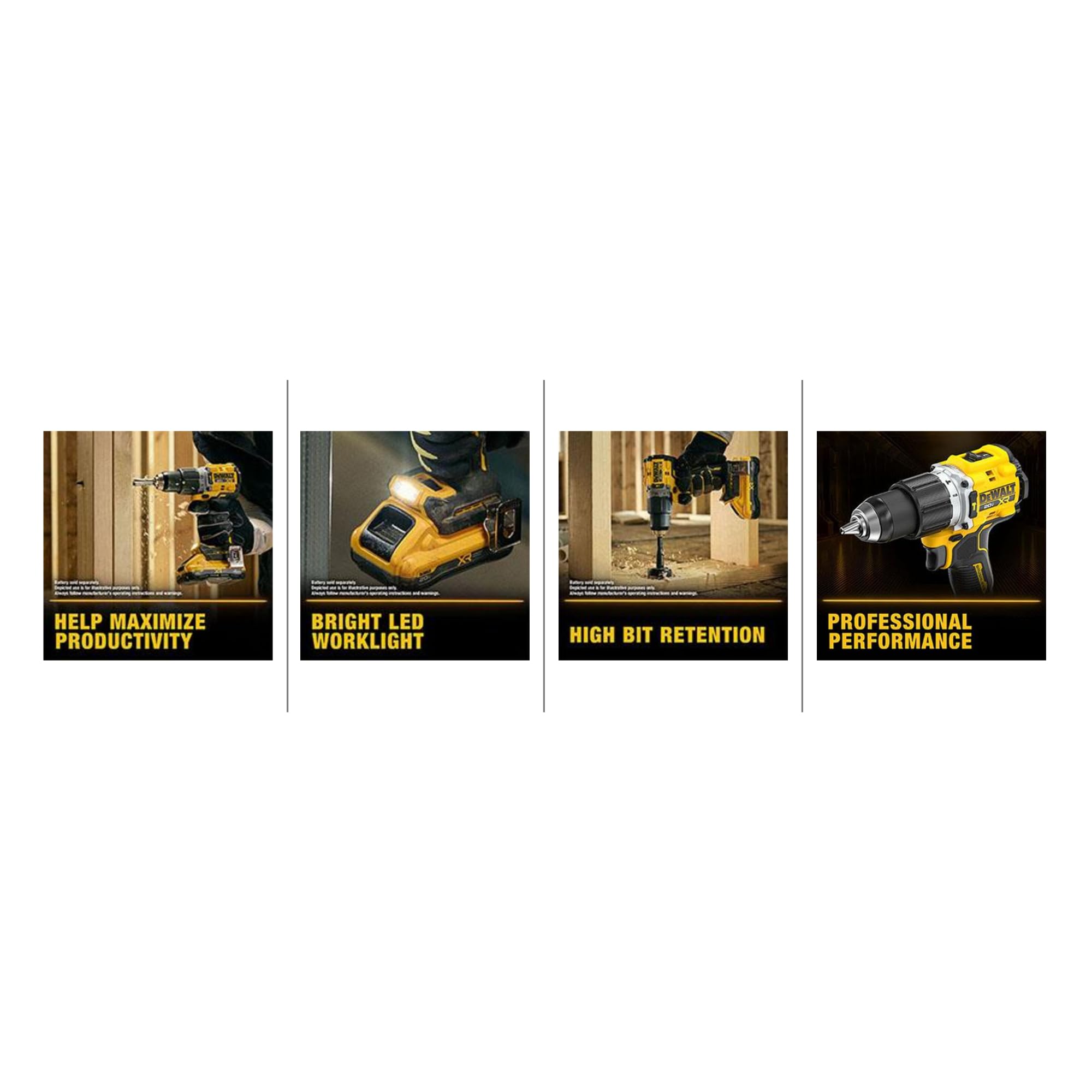 DEWALT DCD805N 18V XR POWERSTACK Combi Drill - Body (DEWDCD805N-XJ)