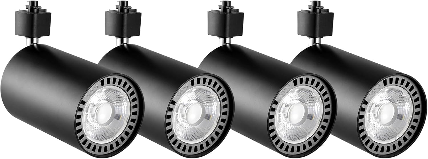 Aluminum Universal PAR 30 Track Lighting Housing,e26 Base,ETL Listed,Black,4Pack