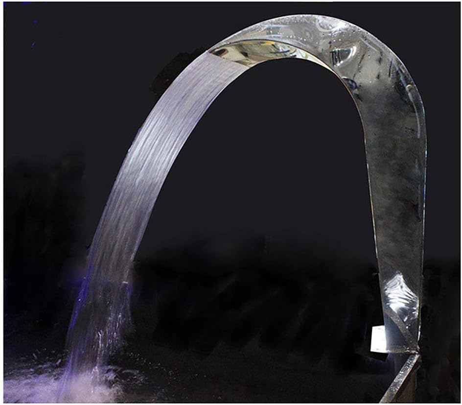 Waterfall Fountain Stainless Steel,for Inground Pools Garden Outdoor Pond,Outdoor Fountains,