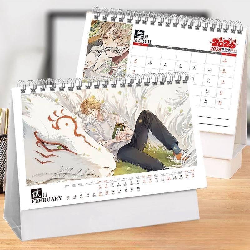 Amazon.co.jp: 夏目友人帳 2025年 卓上カレンダー カレンダー 夏目貴志