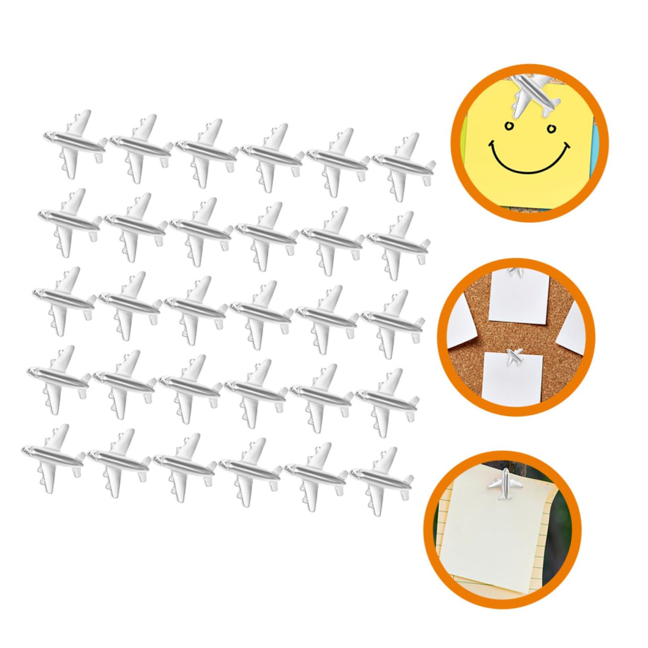 NUOBESTY 4 Set Spilla Per Aereo Puntine Da Viaggio Puntine Da Disegno Dell'aereo Fermacarte Aereo Puntine Da Disegno Del Bollettino Puntine Da Disegno in Metallo Ago in Acciaio 30 Pezzi * 4